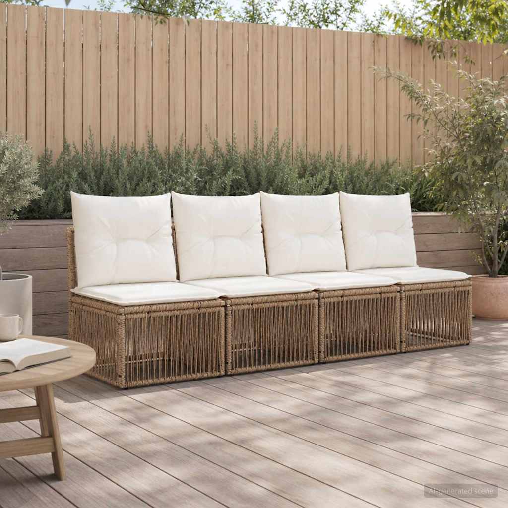 vidaXL Hoeksofa eenheid Zwart poly rattan