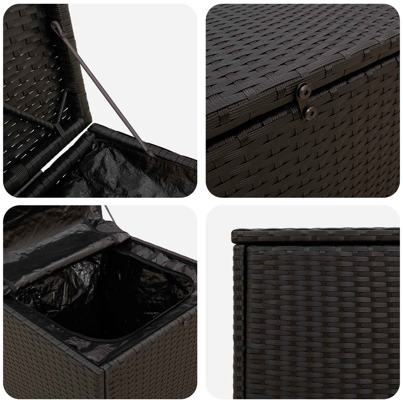 vidaXL Kussenbox 55 x 55 x 69 cm staal