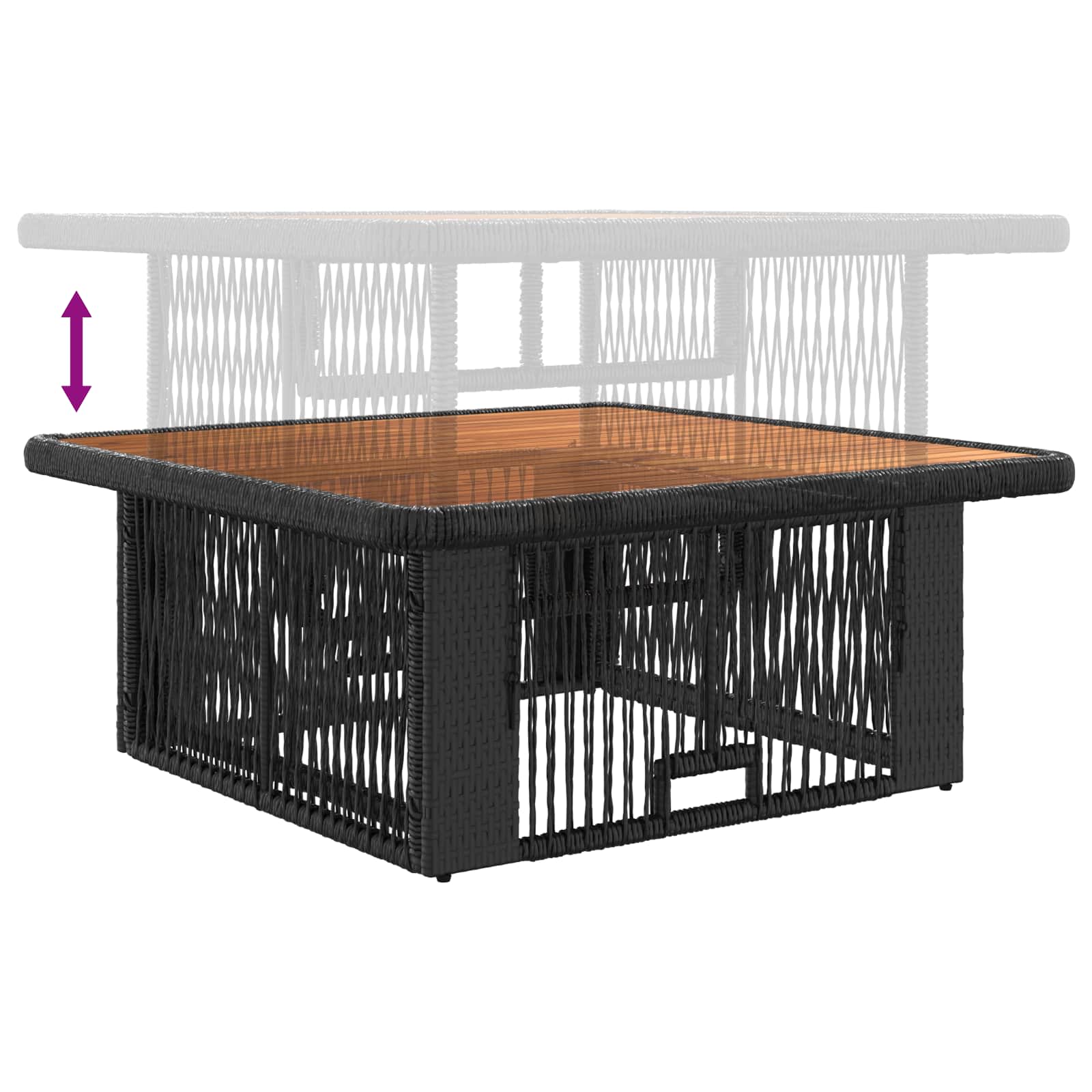 vidaXL Tuin eettafelset 3 pcs Grijs en Donkergrijs poly rattan