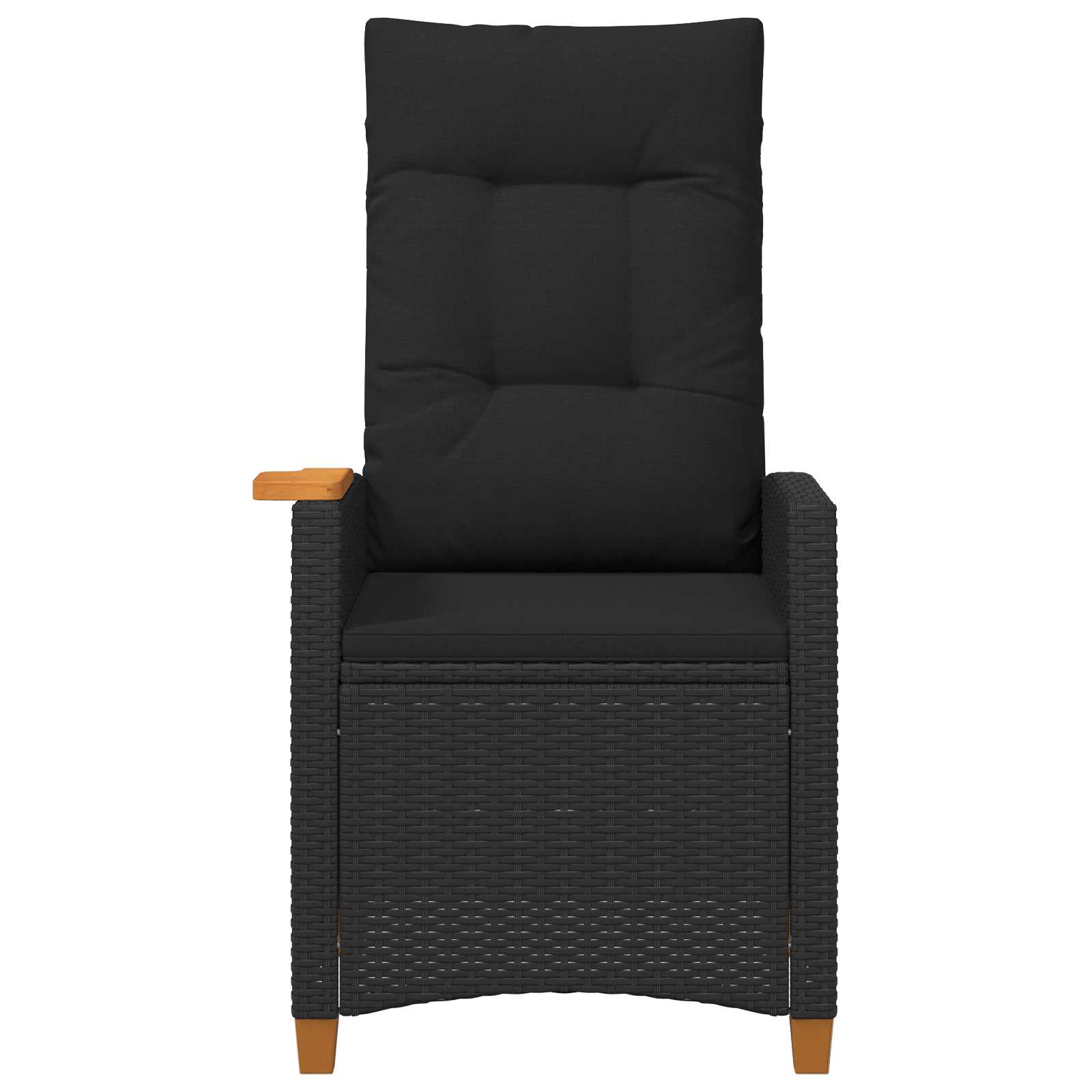 vidaXL Verstelbare stoel met theeplaat Zwart 62 x 64 x 112 cm
