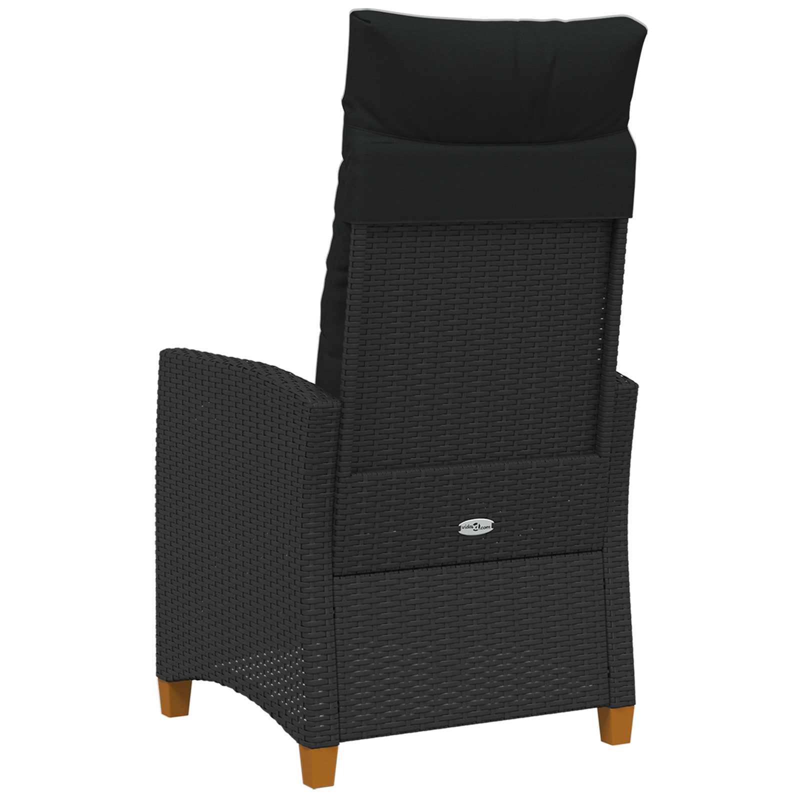 vidaXL Verstelbare stoel met theeplaat Zwart 62 x 64 x 112 cm