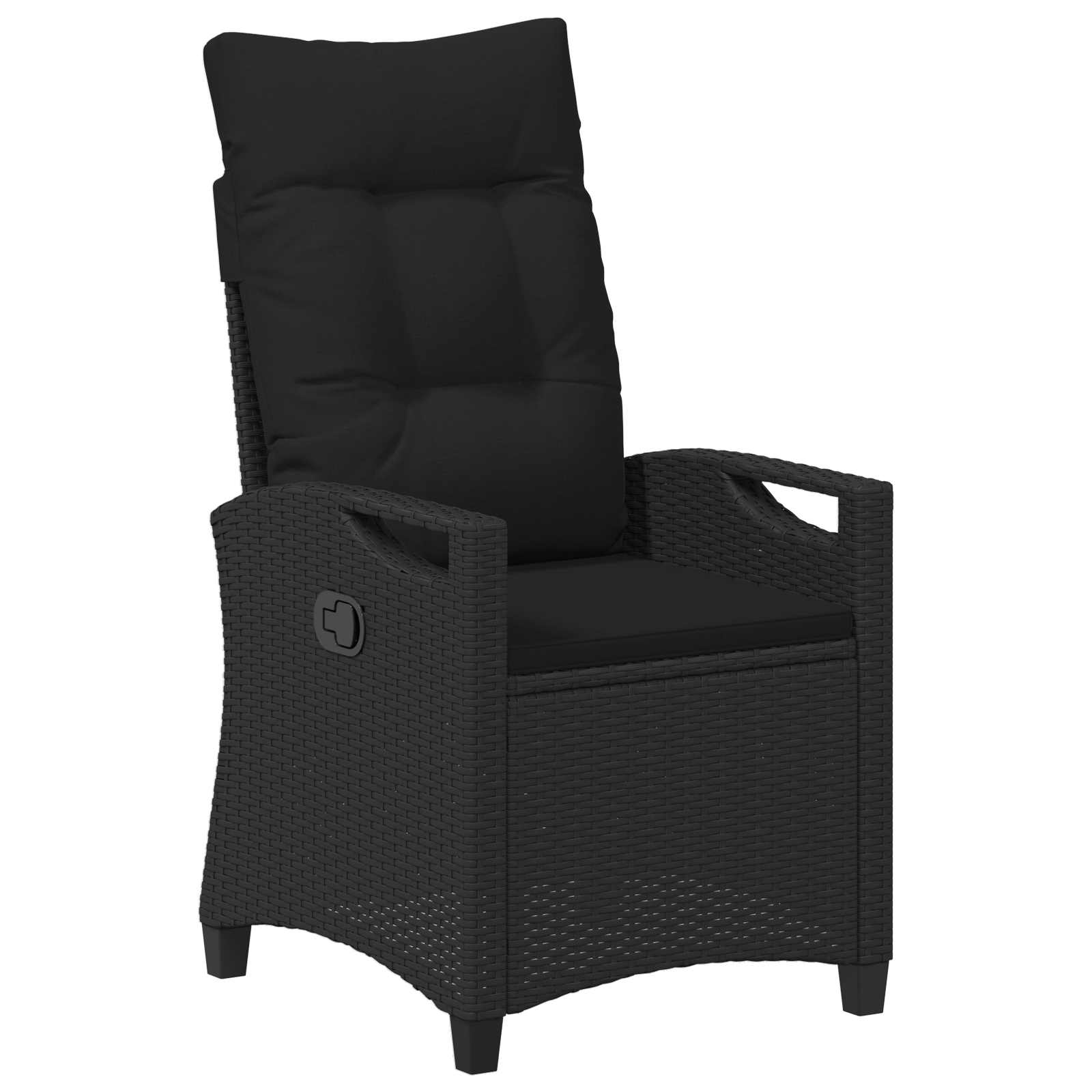 vidaXL Tuinstoel 2 pcs Zwart en Crème 56 x 60 x 112 cm