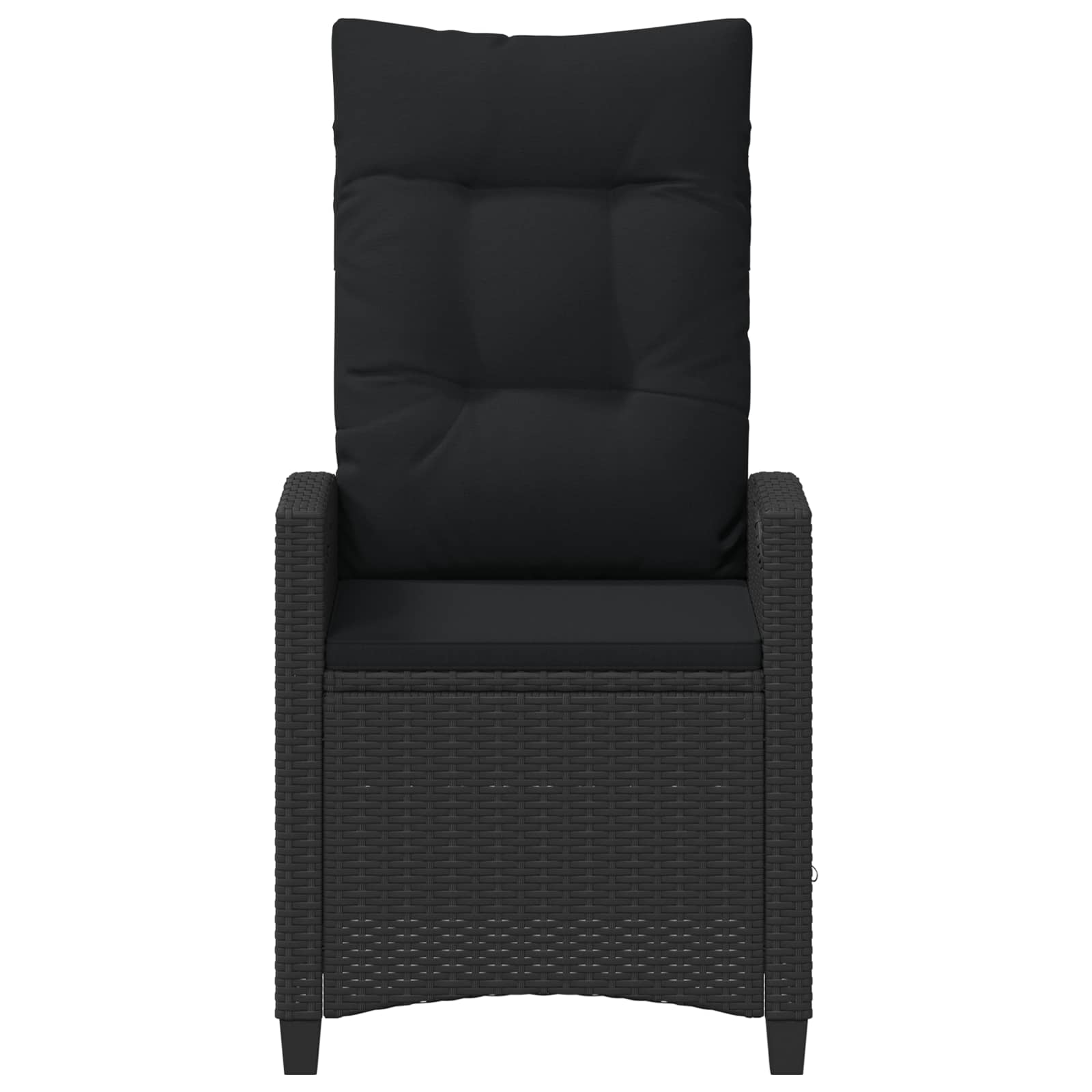 vidaXL Tuinstoel 2 pcs Zwart en Crème 56 x 60 x 112 cm