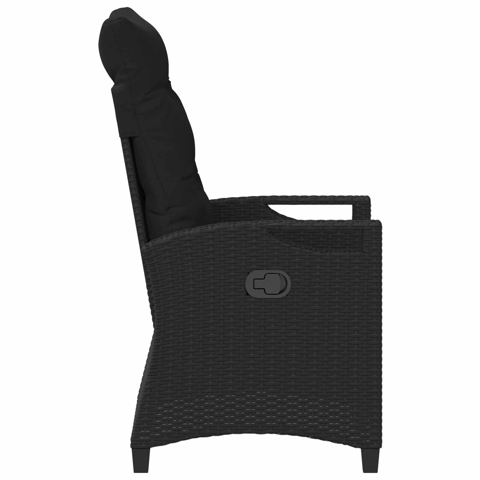 vidaXL Tuinstoel 2 pcs Zwart en Crème 56 x 60 x 112 cm