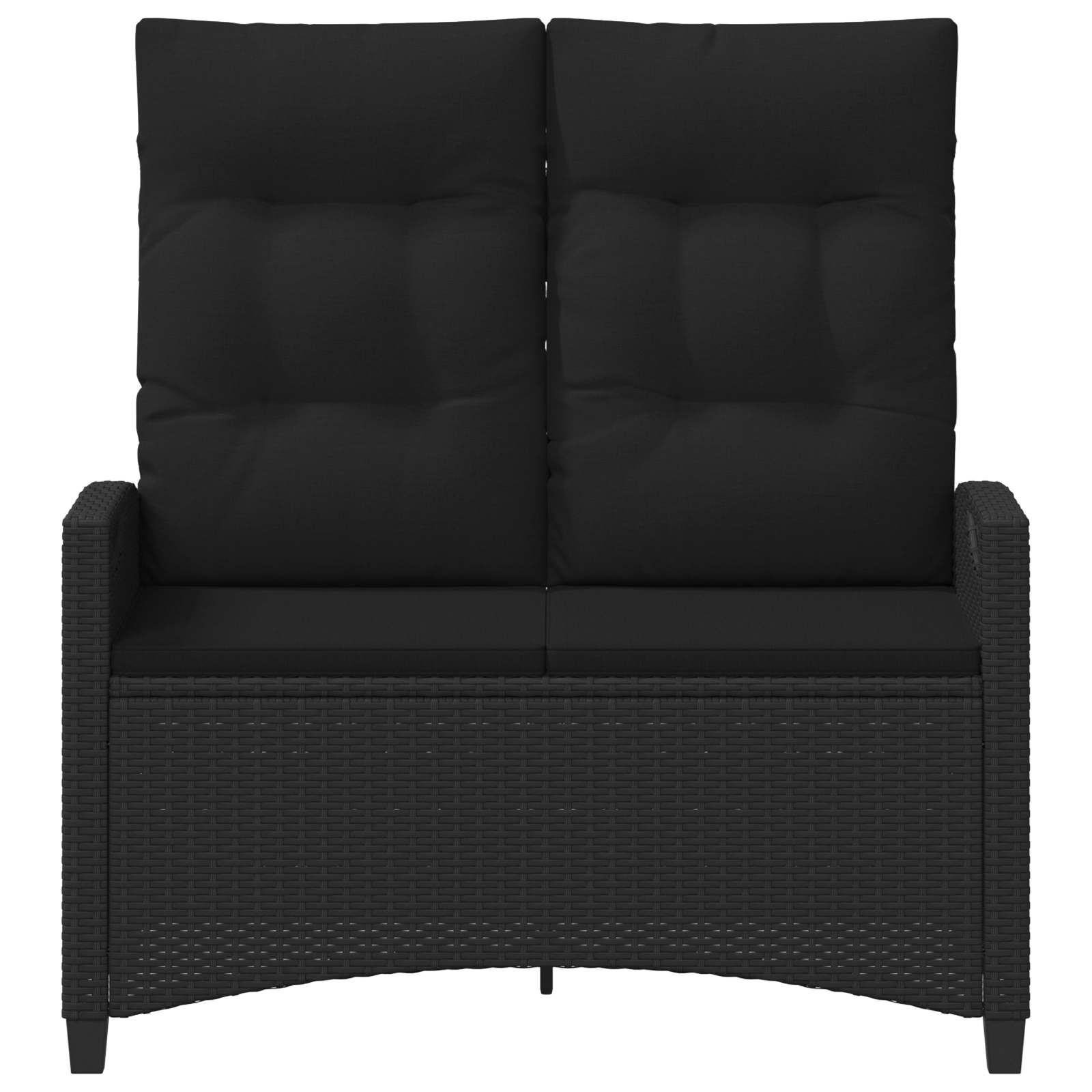 vidaXL Tuinbank met kussen Zwart 105 x 60 x 112 cm Staal en Polyester