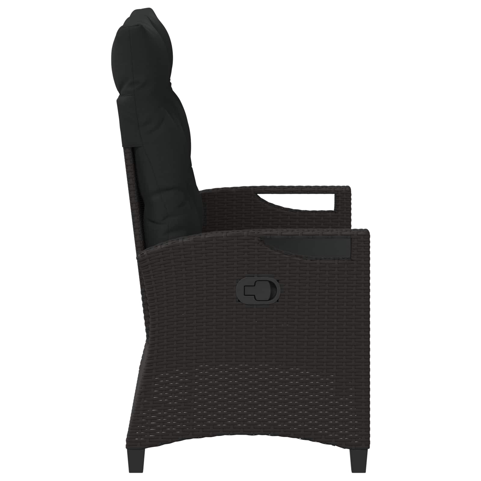 vidaXL Tuinbank met kussen Zwart 105 x 60 x 112 cm Staal en Polyester