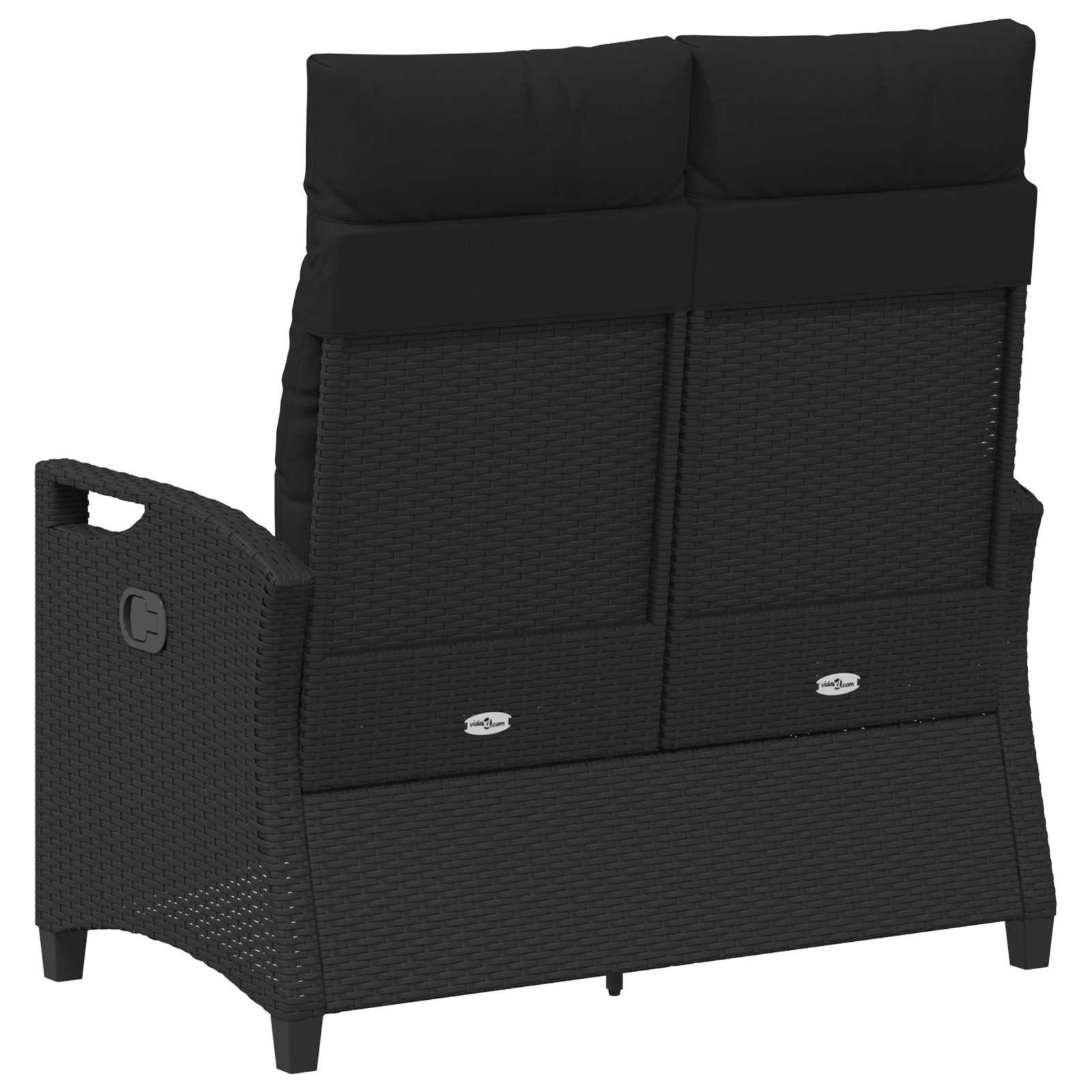 vidaXL Tuinbank met kussen Zwart 105 x 60 x 112 cm Staal en Polyester