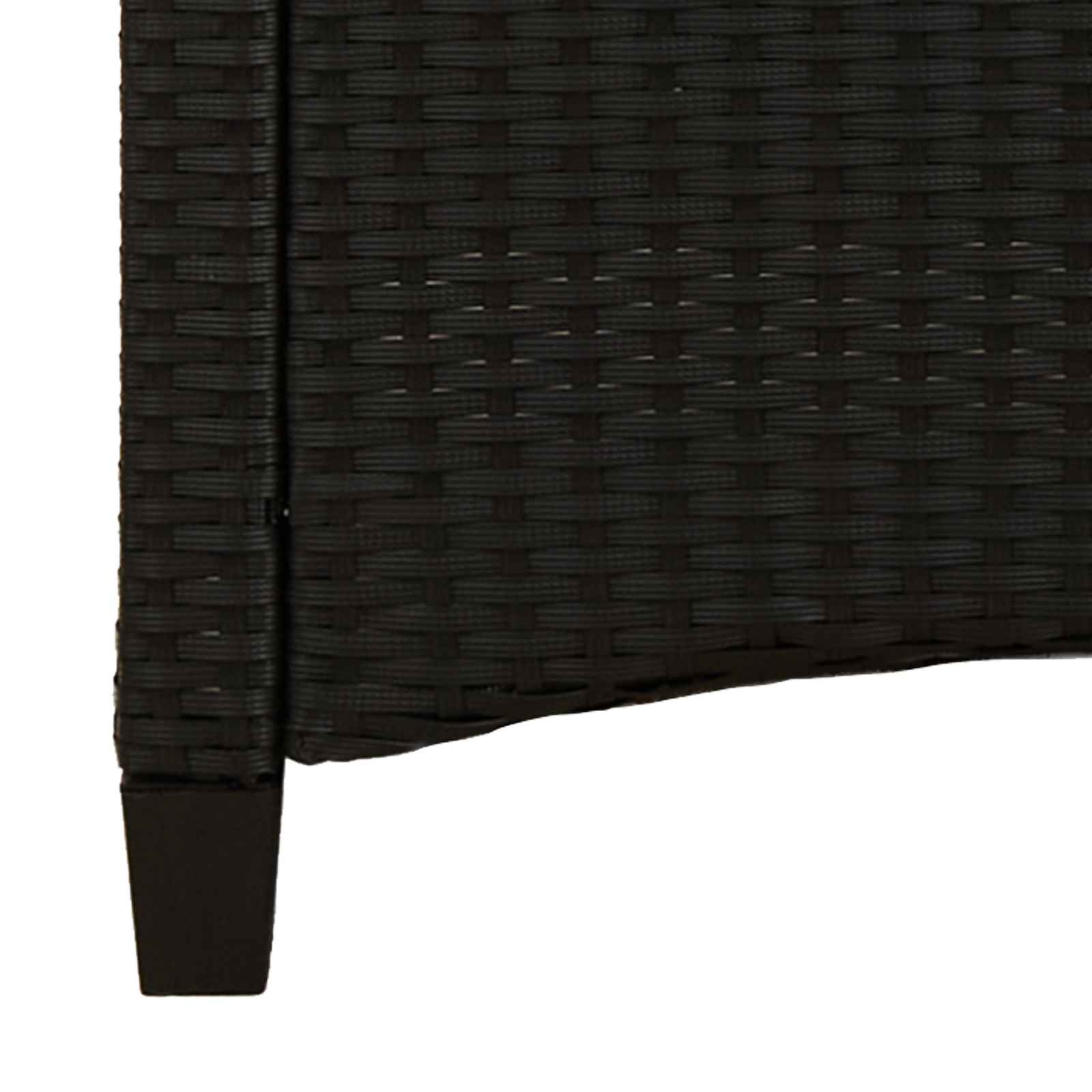 vidaXL Tuinbank met kussen Zwart 105 x 60 x 112 cm Staal en Polyester