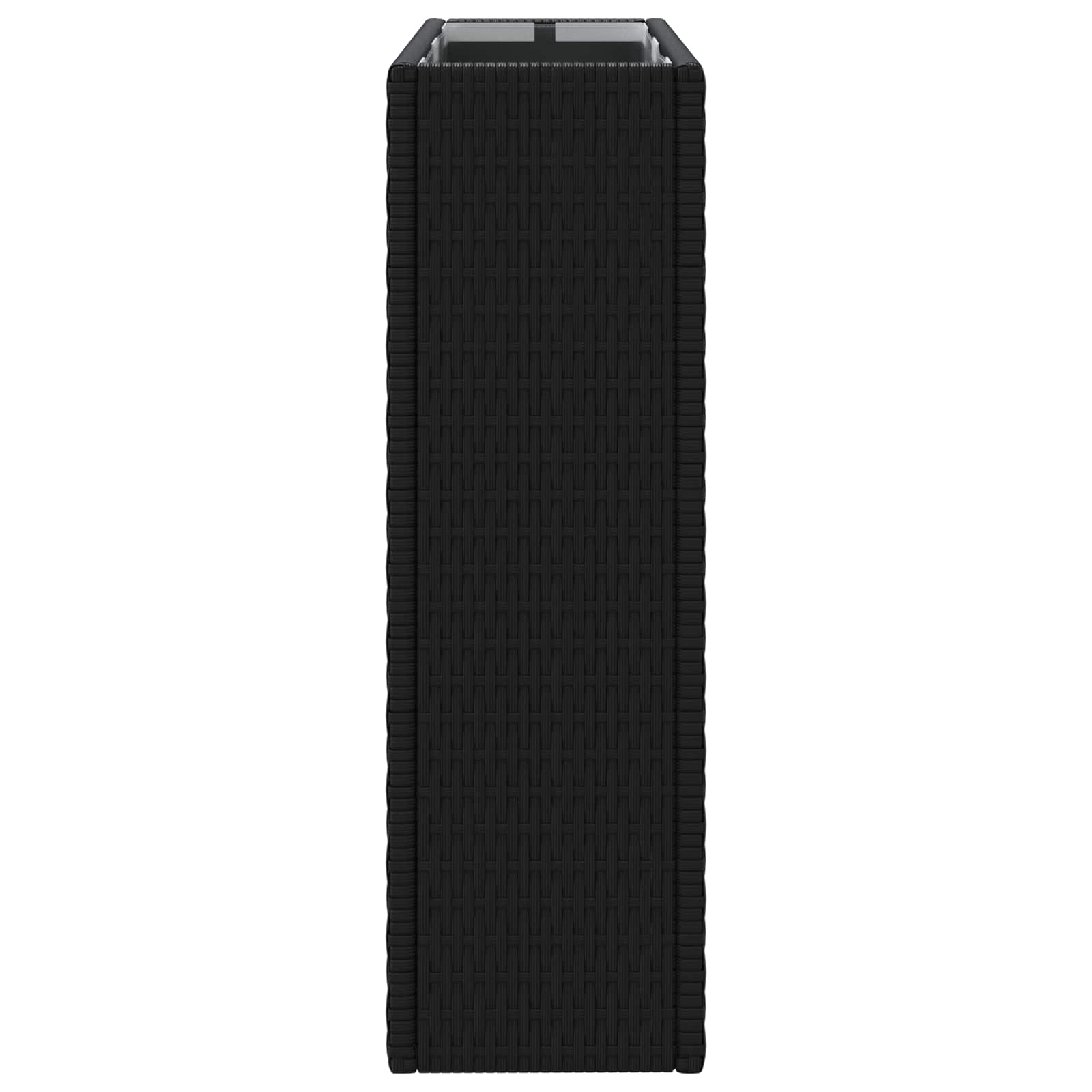 vidaXL Hoge Plantenbak Zwart 55 x 22 x 70 cm polyrattan
