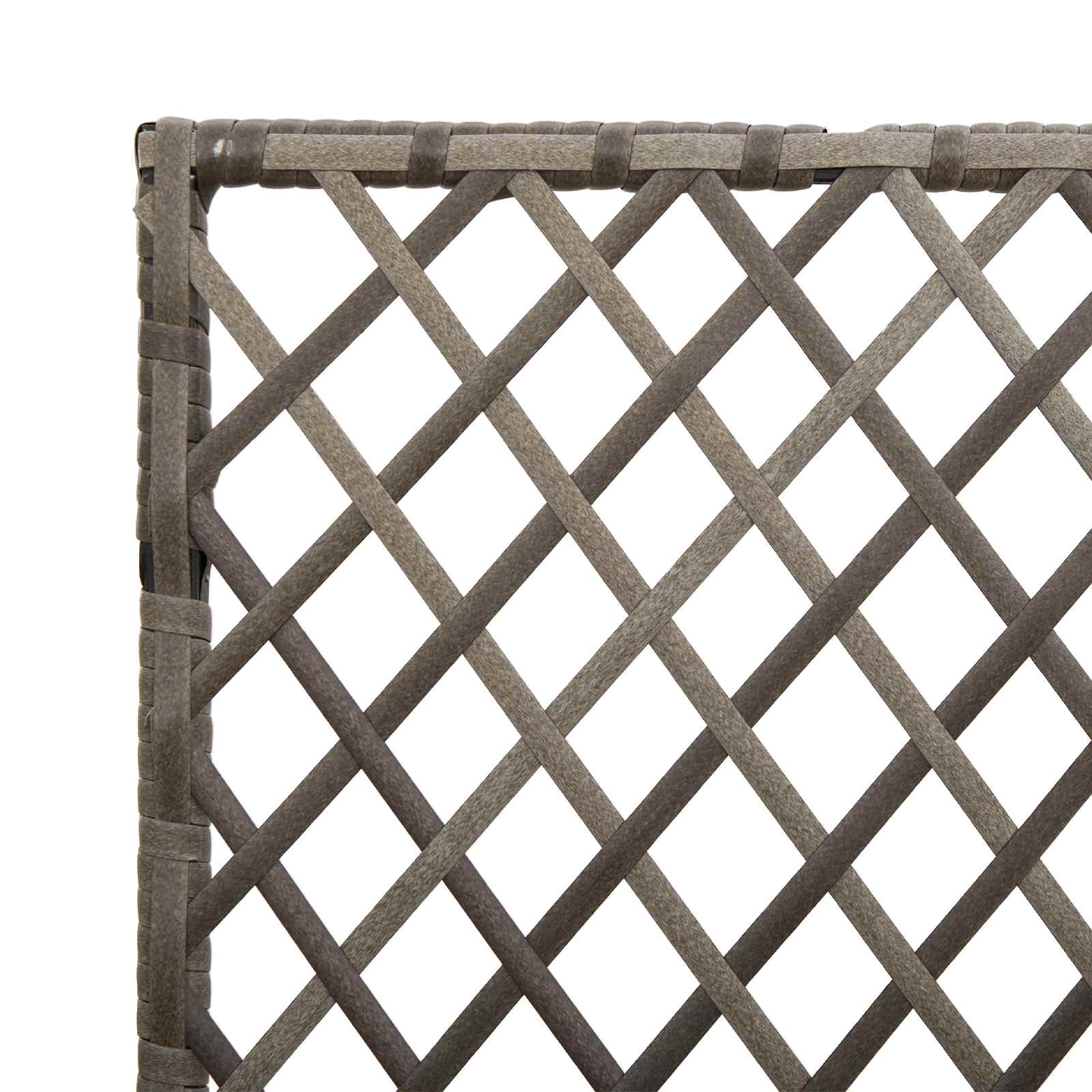 vidaXL Tuindruppel met Trellis Grijs 35 x 30 x 135 cm poly rattan