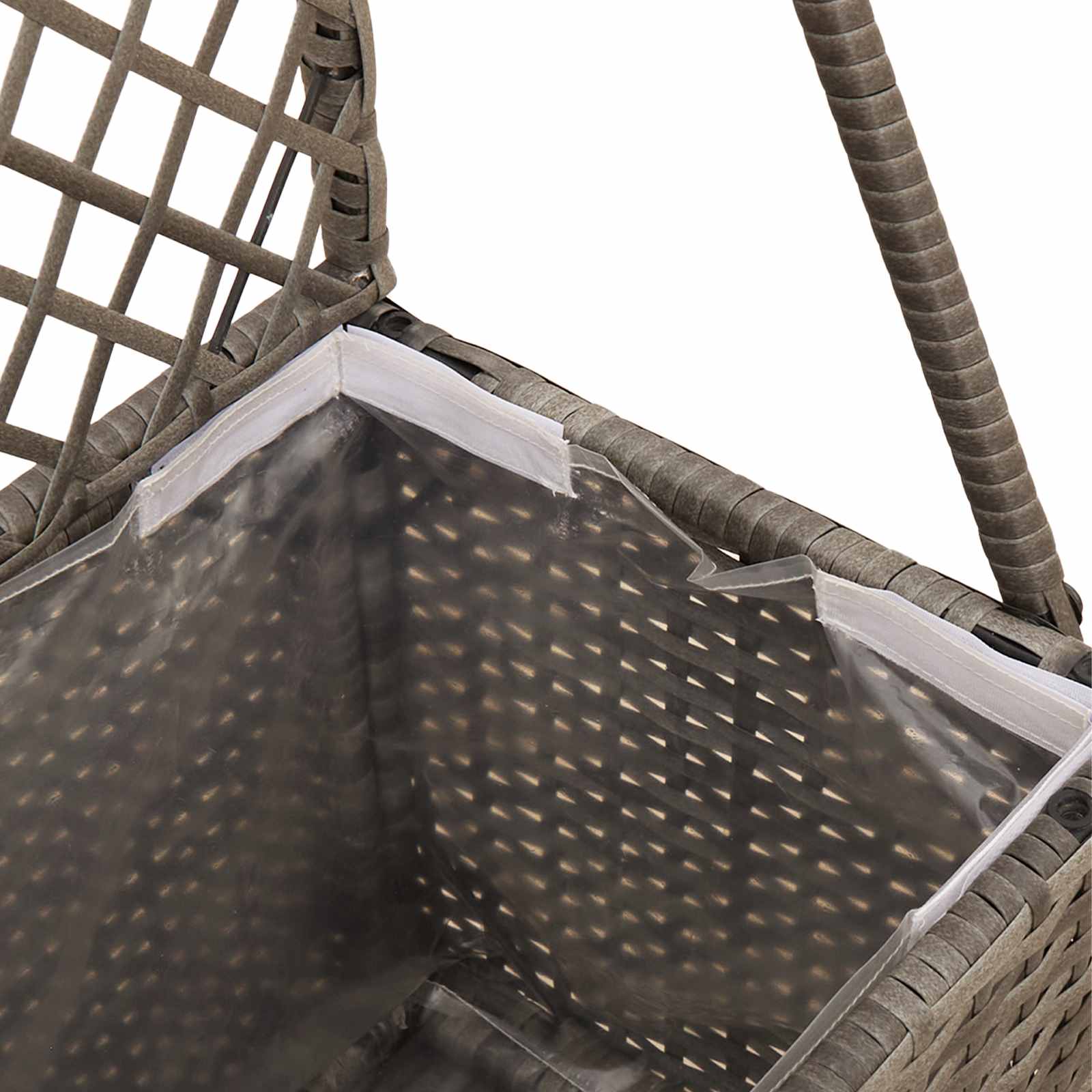vidaXL Tuindruppel met Trellis Grijs 35 x 30 x 135 cm poly rattan