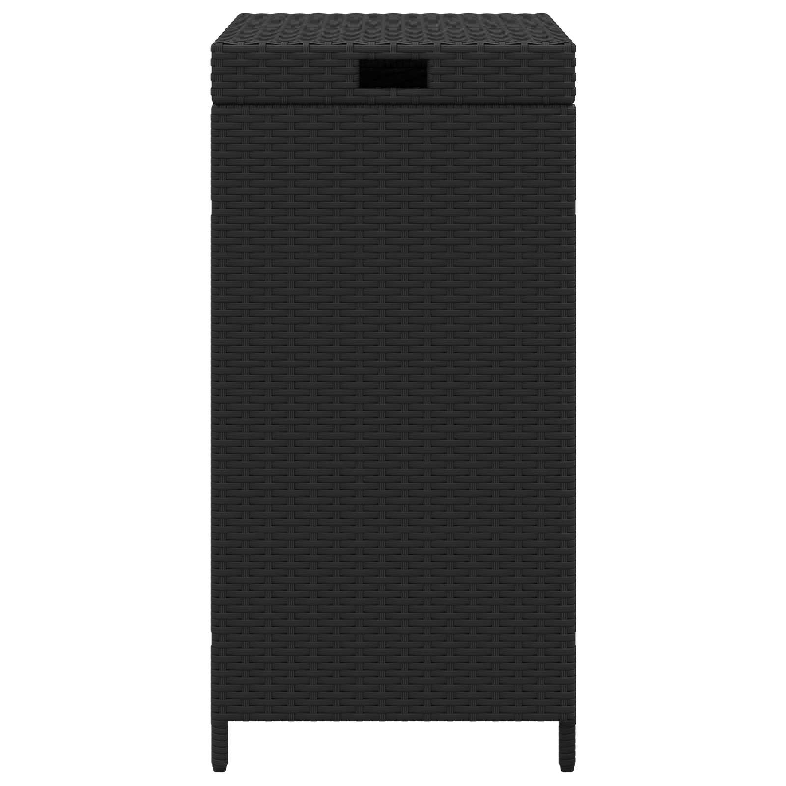 vidaXL Buiten Afvalbak Zwart 40 x 40 x 80 cm poly rattan