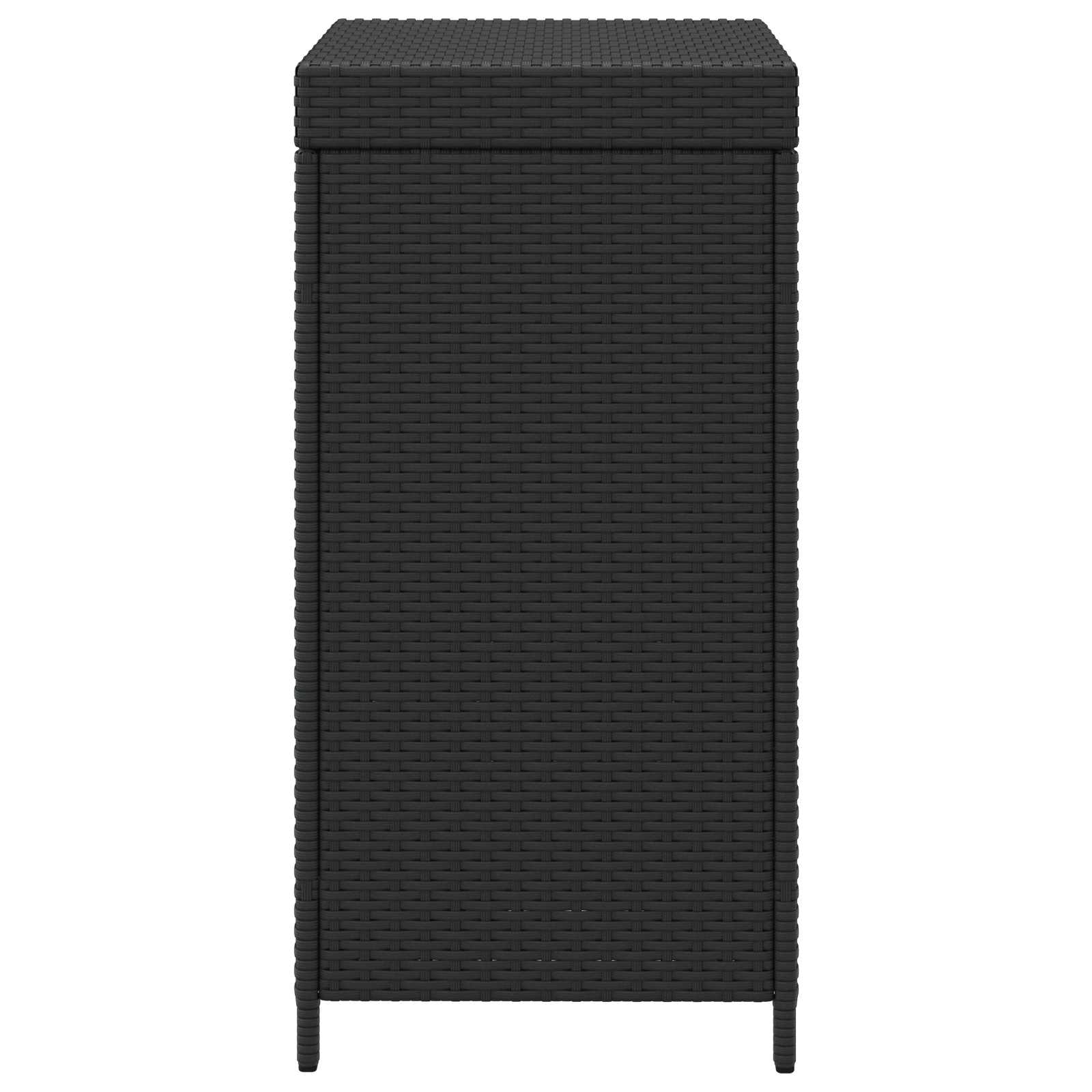 vidaXL Buiten Afvalbak Zwart 40 x 40 x 80 cm poly rattan