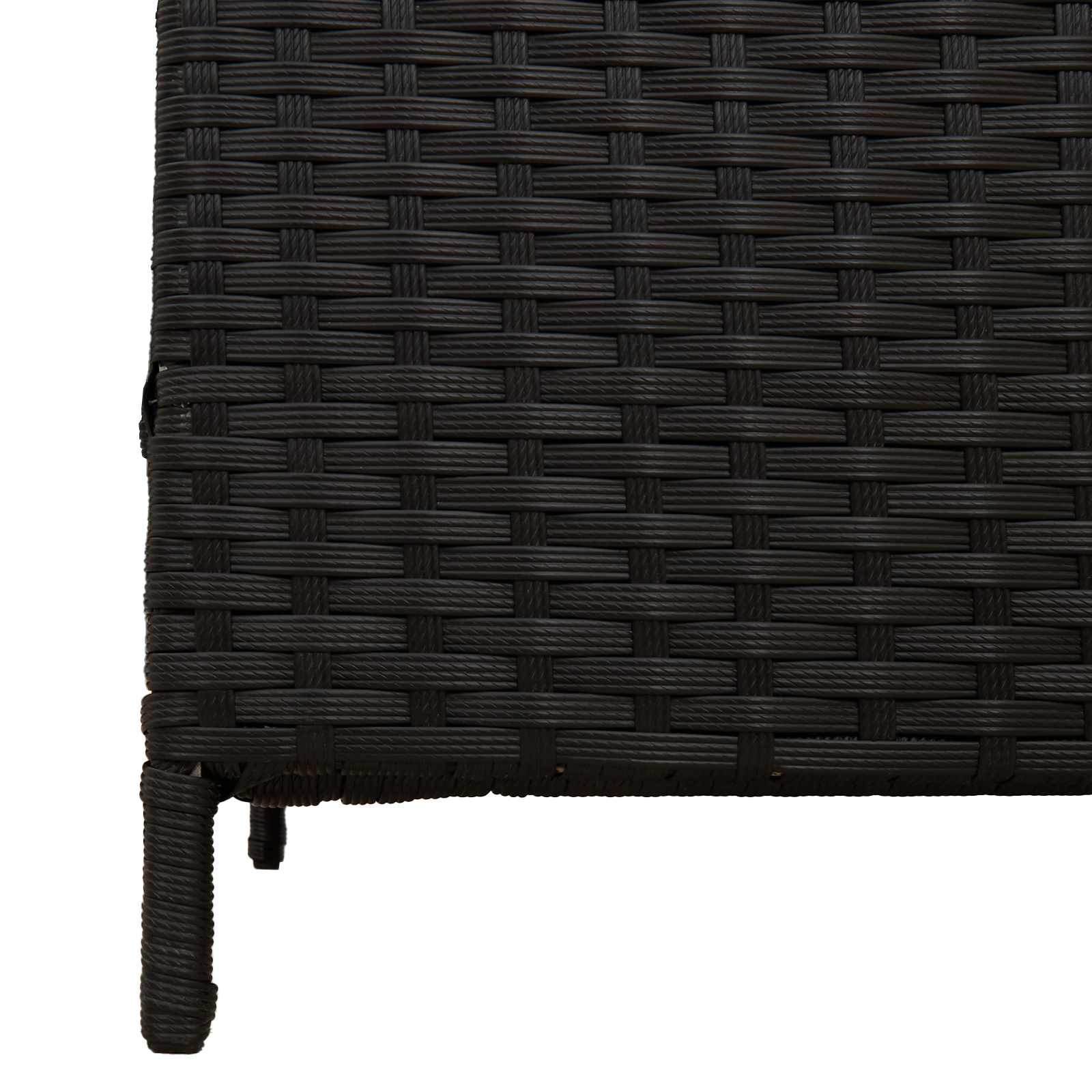 vidaXL Buiten Afvalbak Zwart 40 x 40 x 80 cm poly rattan