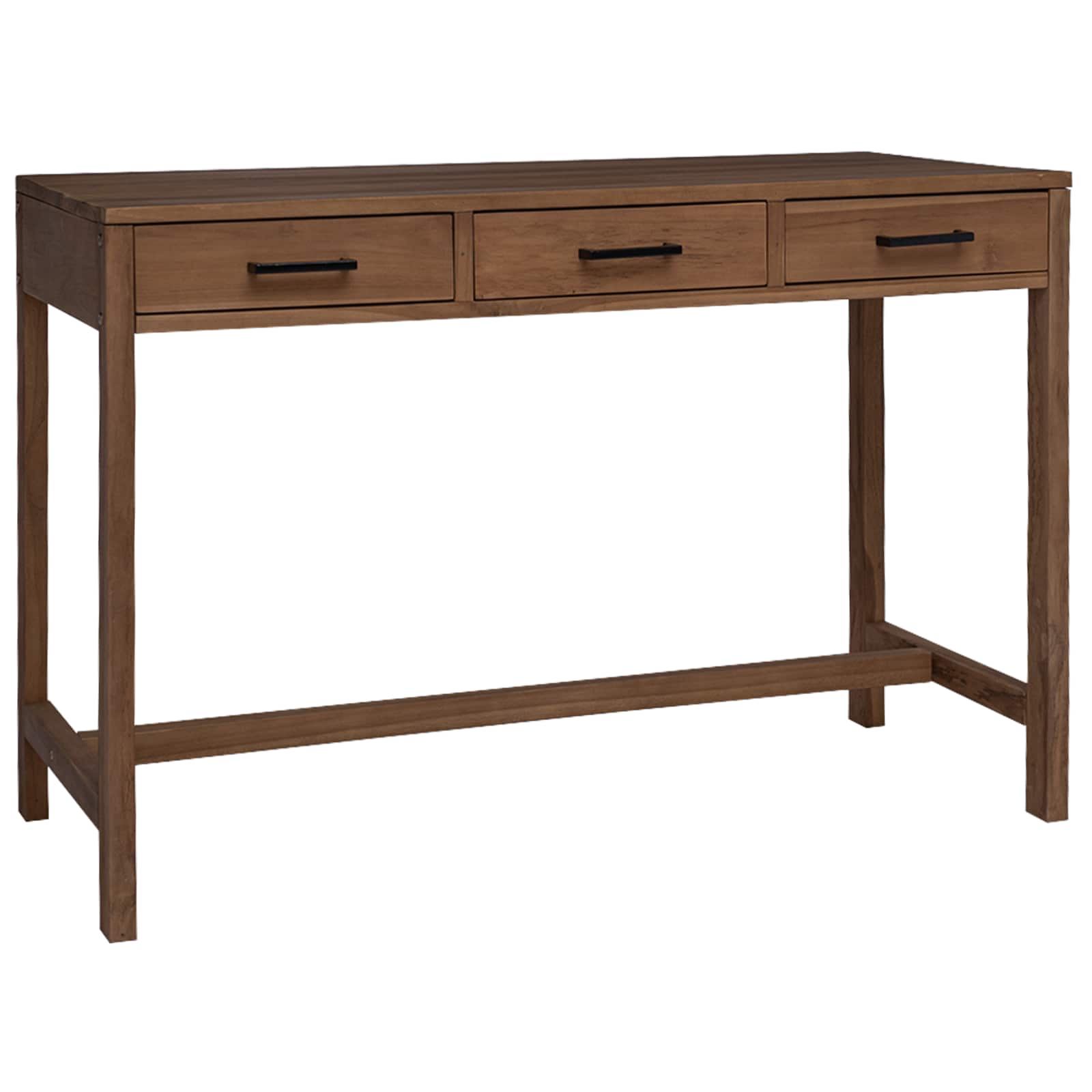 vidaXL Bureau met lades Naturel Massief Teakhout 80 x 50 x 75 cm