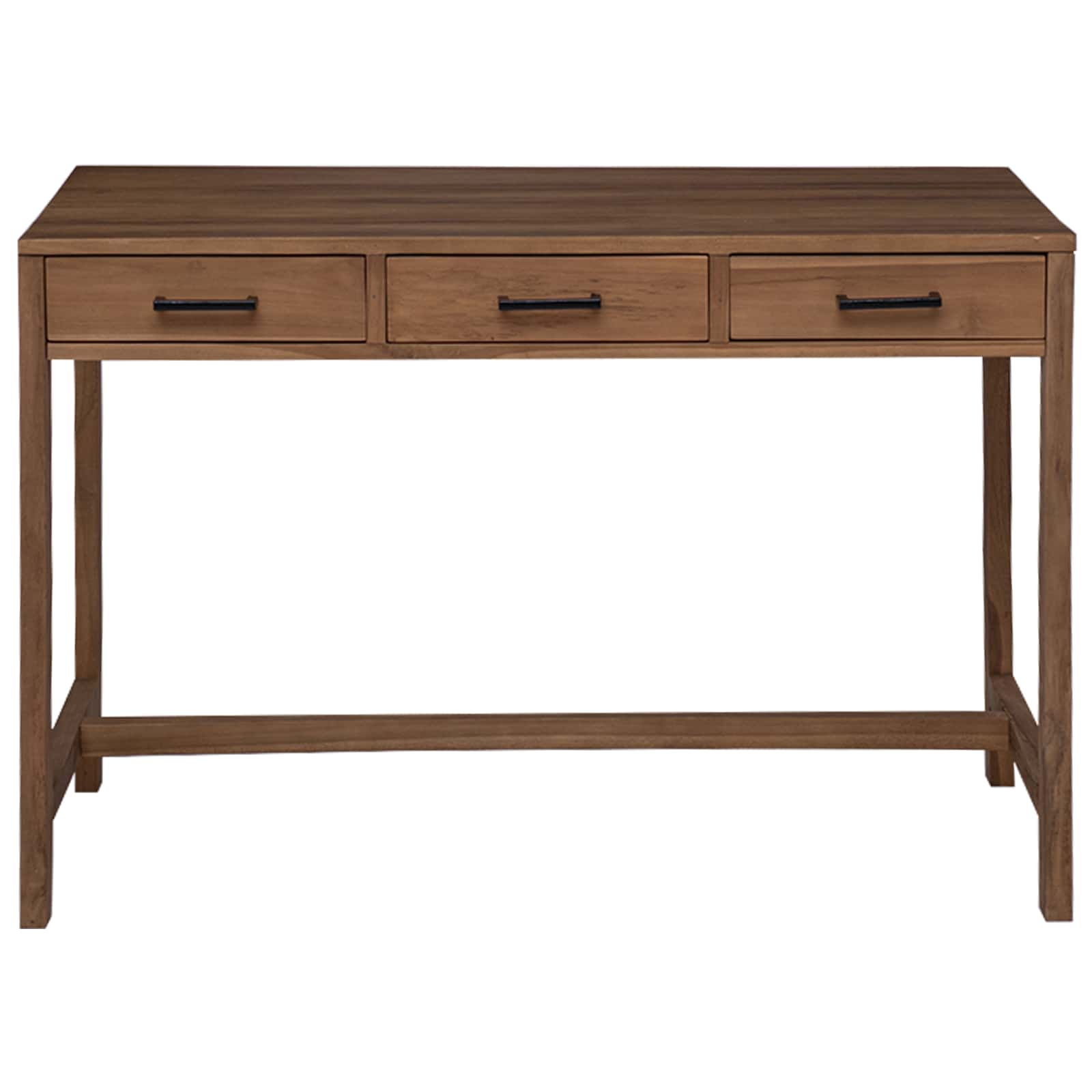 vidaXL Bureau met lades Naturel Massief Teakhout 80 x 50 x 75 cm