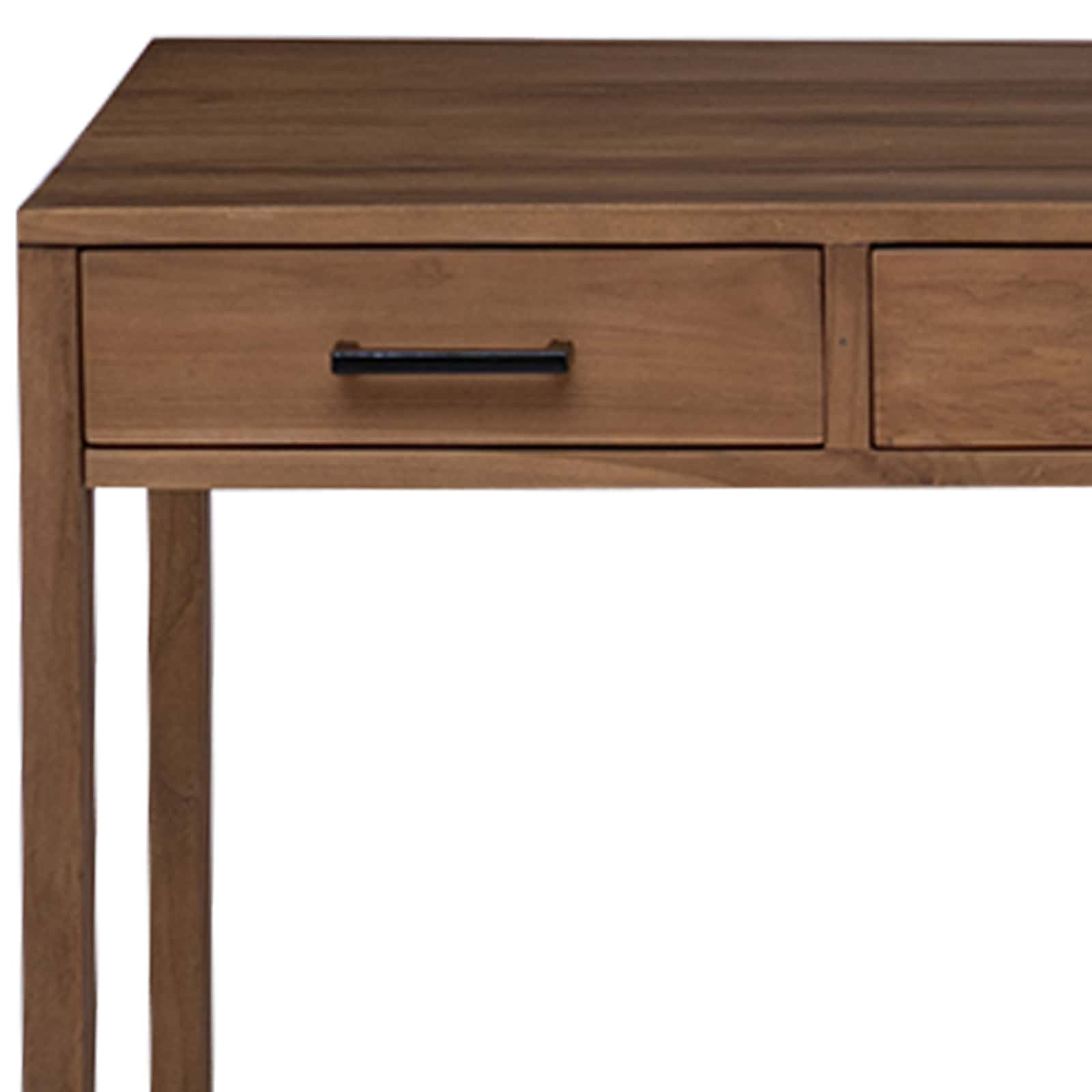 vidaXL Bureau met lades Naturel Massief Teakhout 80 x 50 x 75 cm