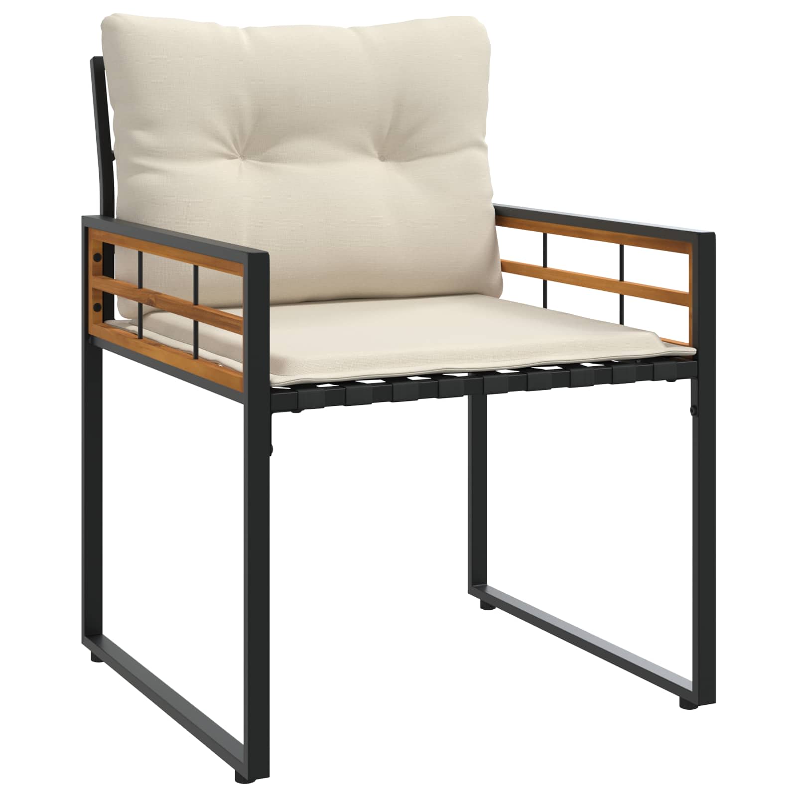 vidaXL Buitenmeubelset met kussen 4 pcs Crème