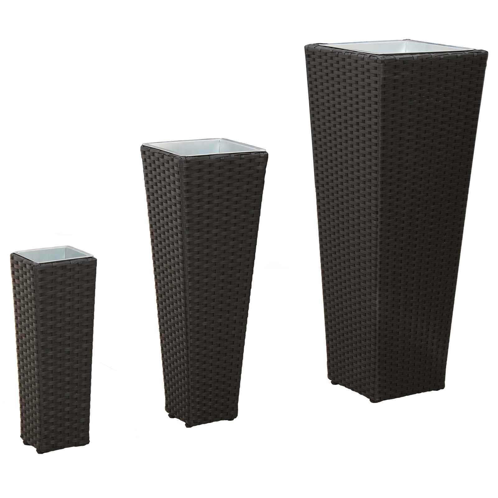 vidaXL Tuinset 3 pcs Zwart Metaal