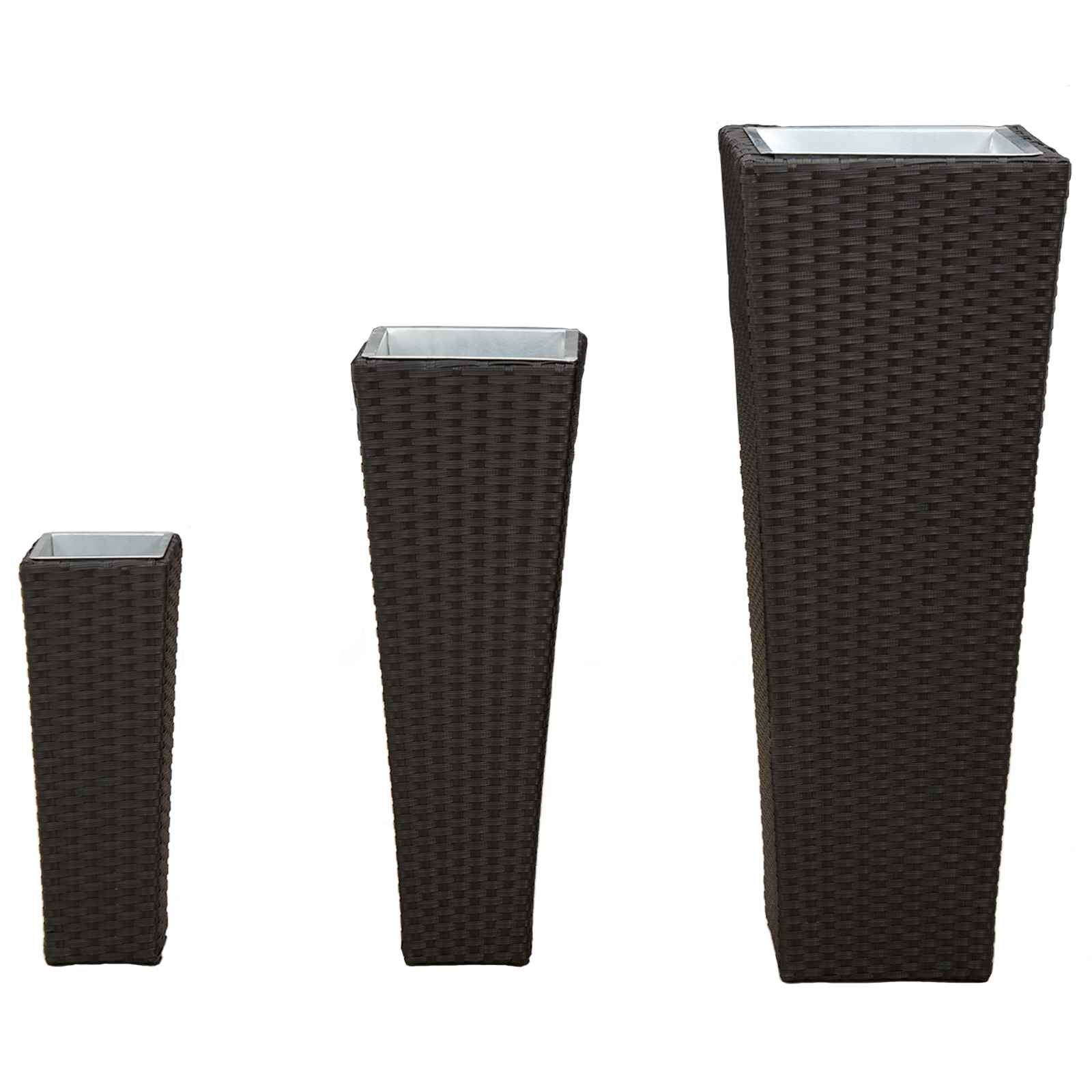 vidaXL Tuinset 3 pcs Zwart Metaal