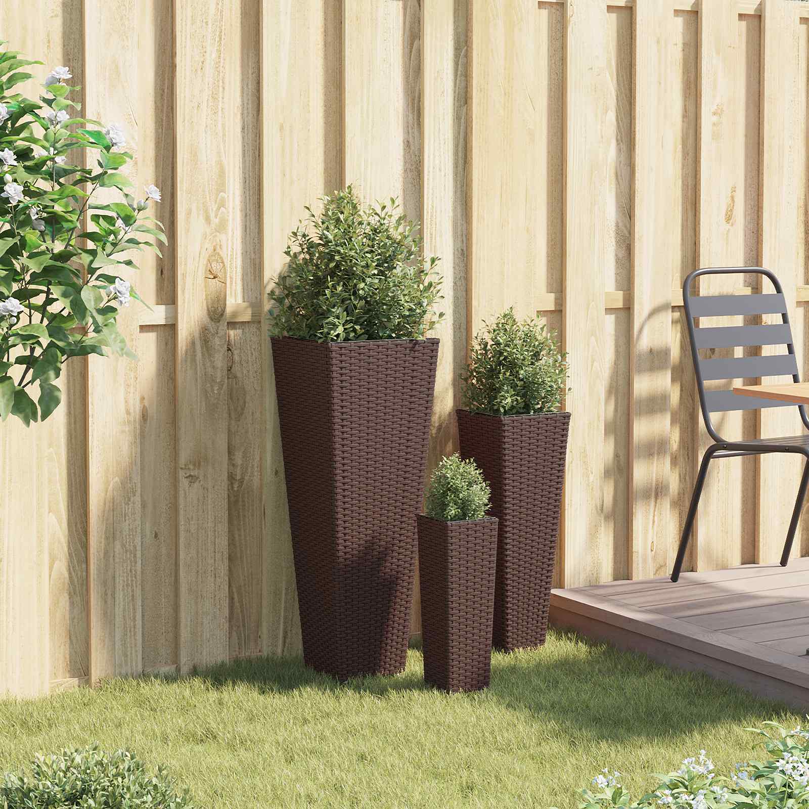 vidaXL Tuinset 3 pcs Zwart Metaal