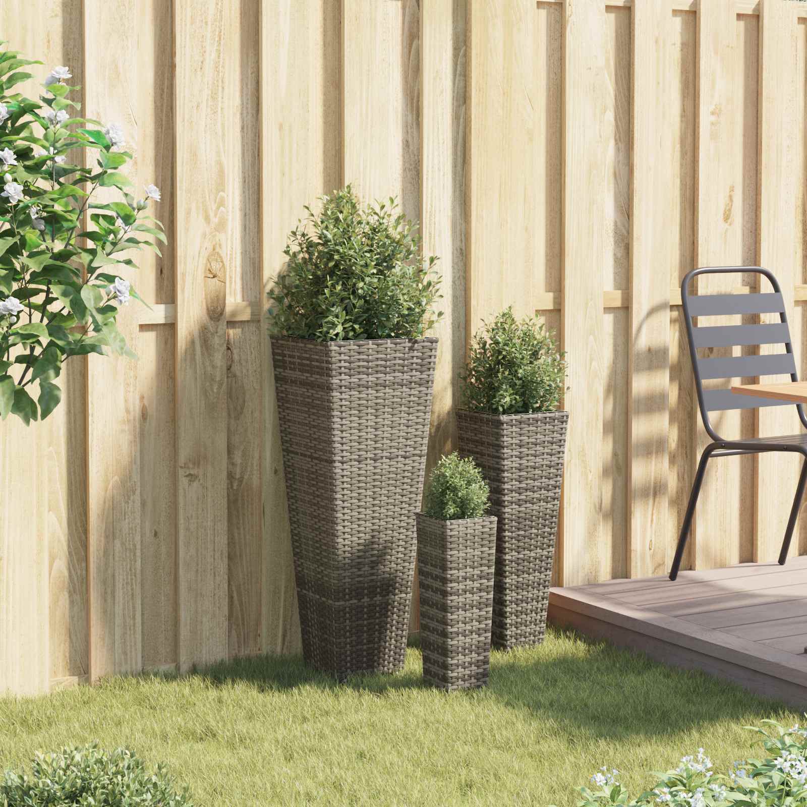 vidaXL Tuinset 3 pcs Zwart Metaal