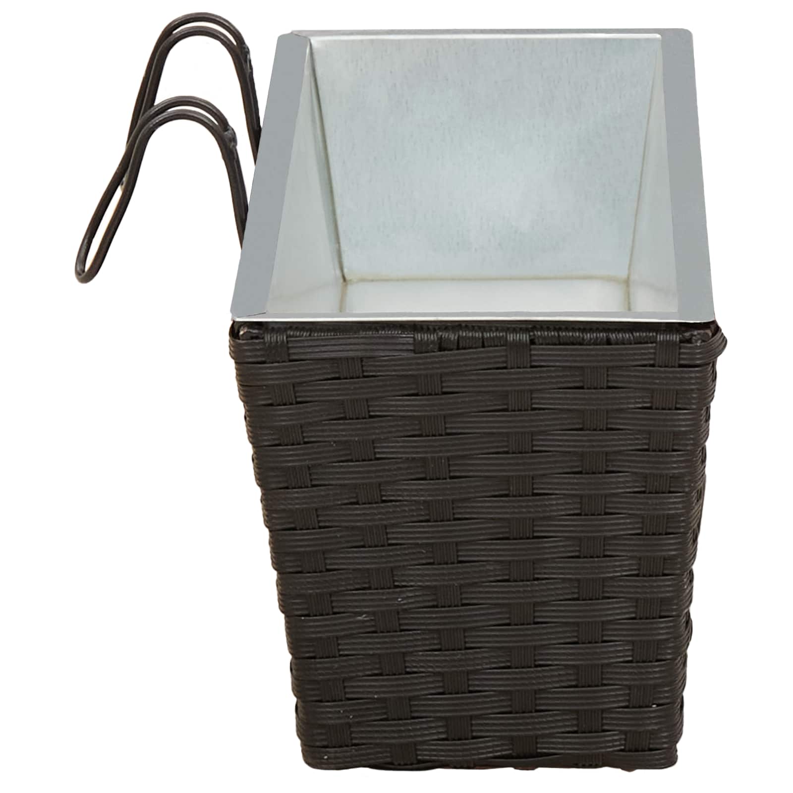 vidaXL Reling 2 pcs Zwart 50 x 17 x 17 cm Metaal