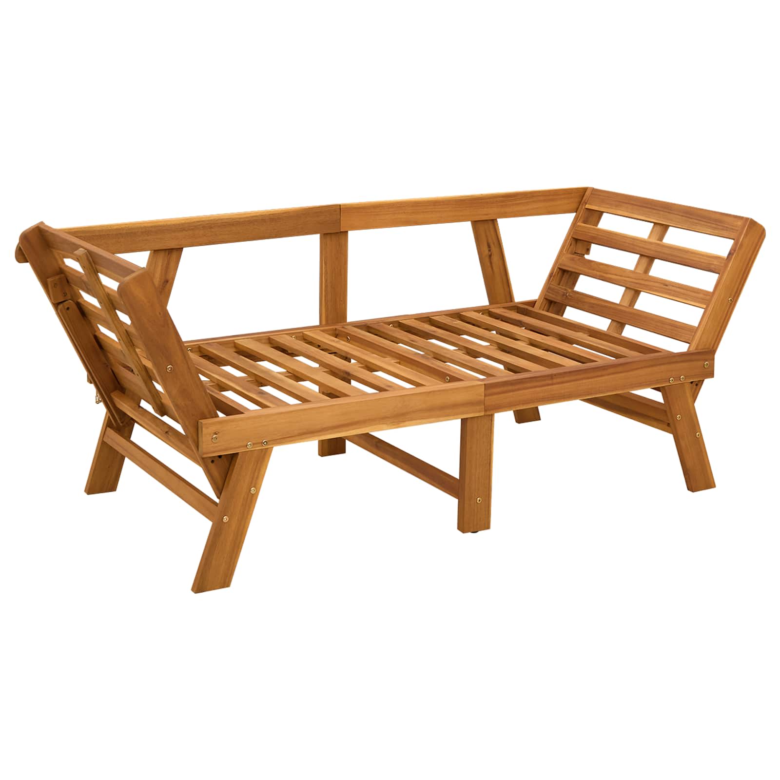 vidaXL 3-in-1 Tuinbank met Kussens Massief Acaciahout Naturel