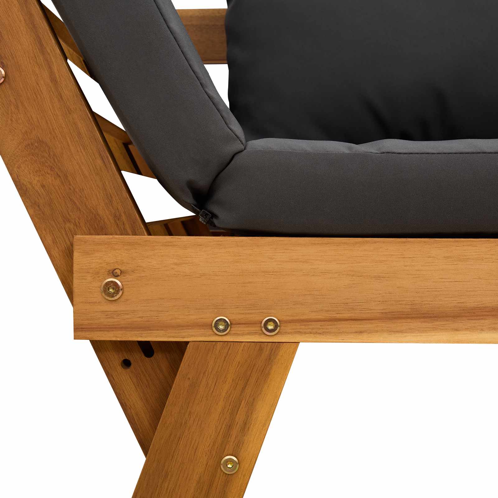 vidaXL 3-in-1 Tuinbank met Kussens Massief Acaciahout Naturel