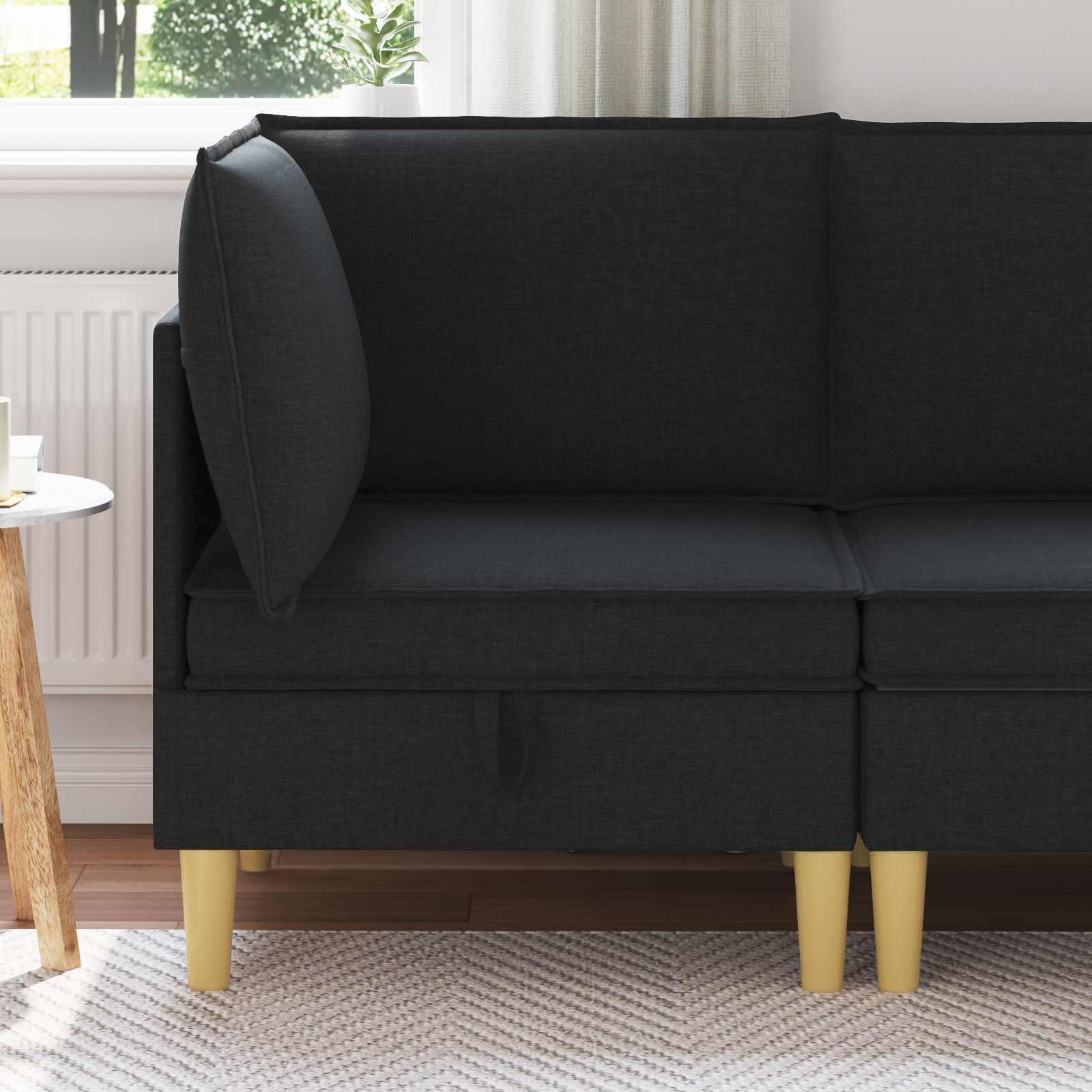 vidaXL Opslagottoman Donkergrijs