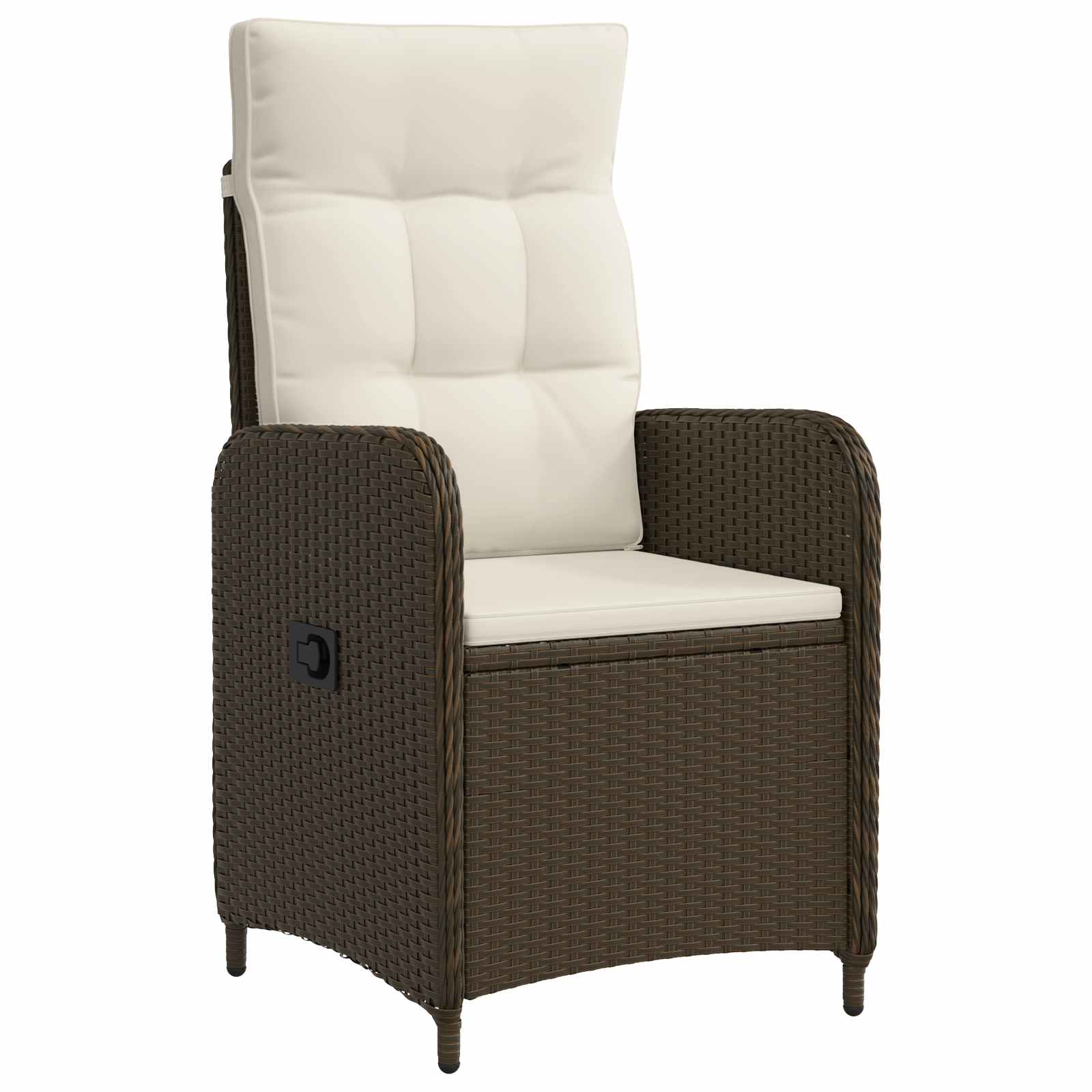 vidaXL Verstelbare tuinstoel Zwart 57 x 63 x 94 cm poly rattan