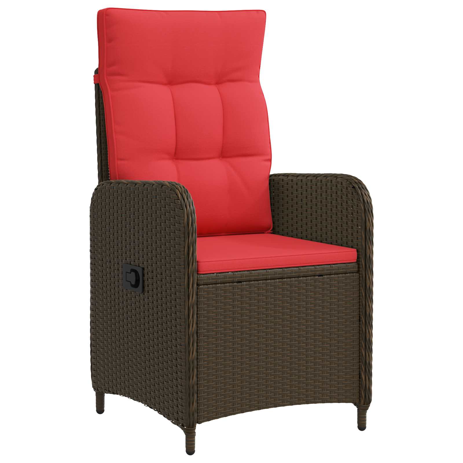 vidaXL Verstelbare tuinstoel Zwart 57 x 63 x 94 cm poly rattan