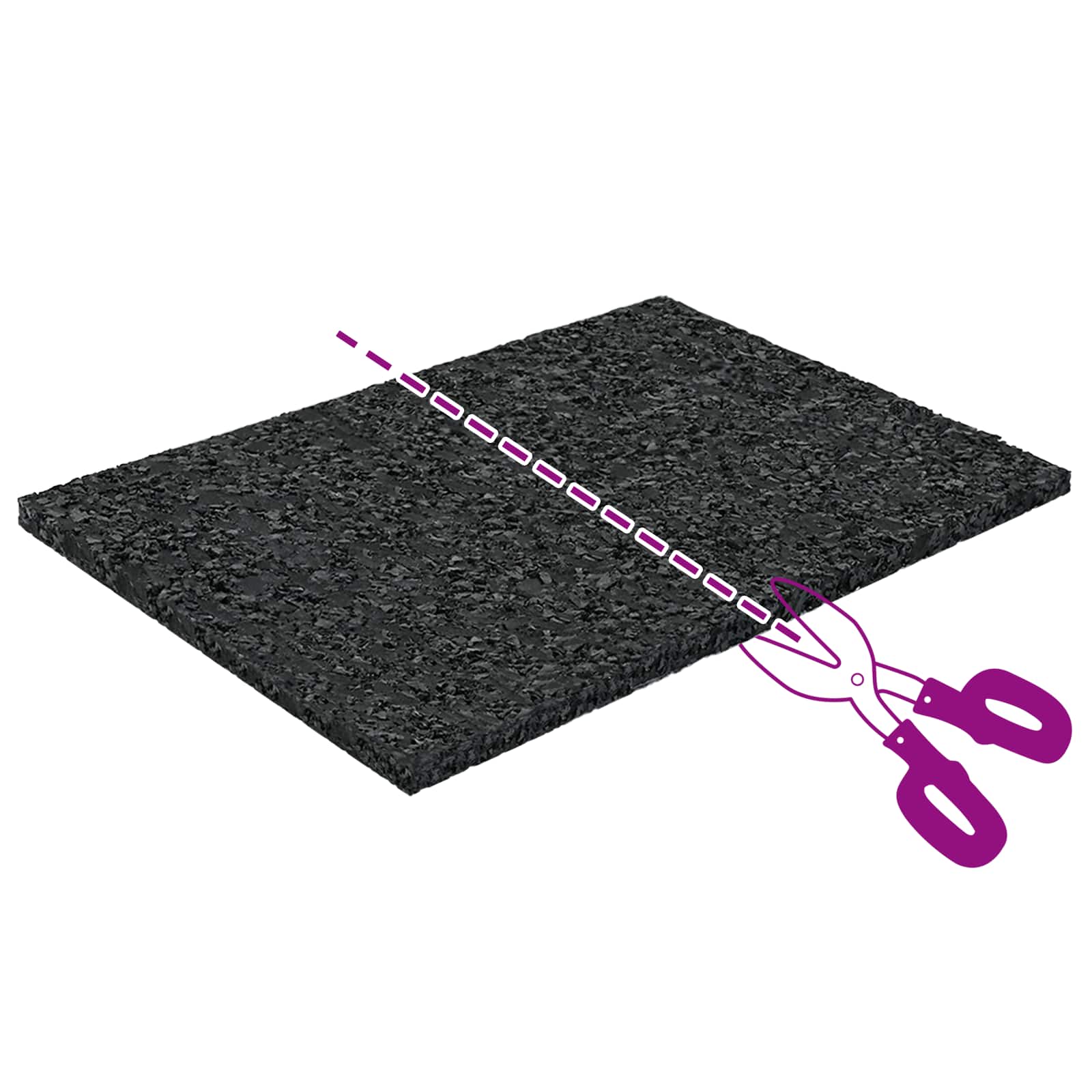 vidaXL Rubberen Pad Zwart Rubber