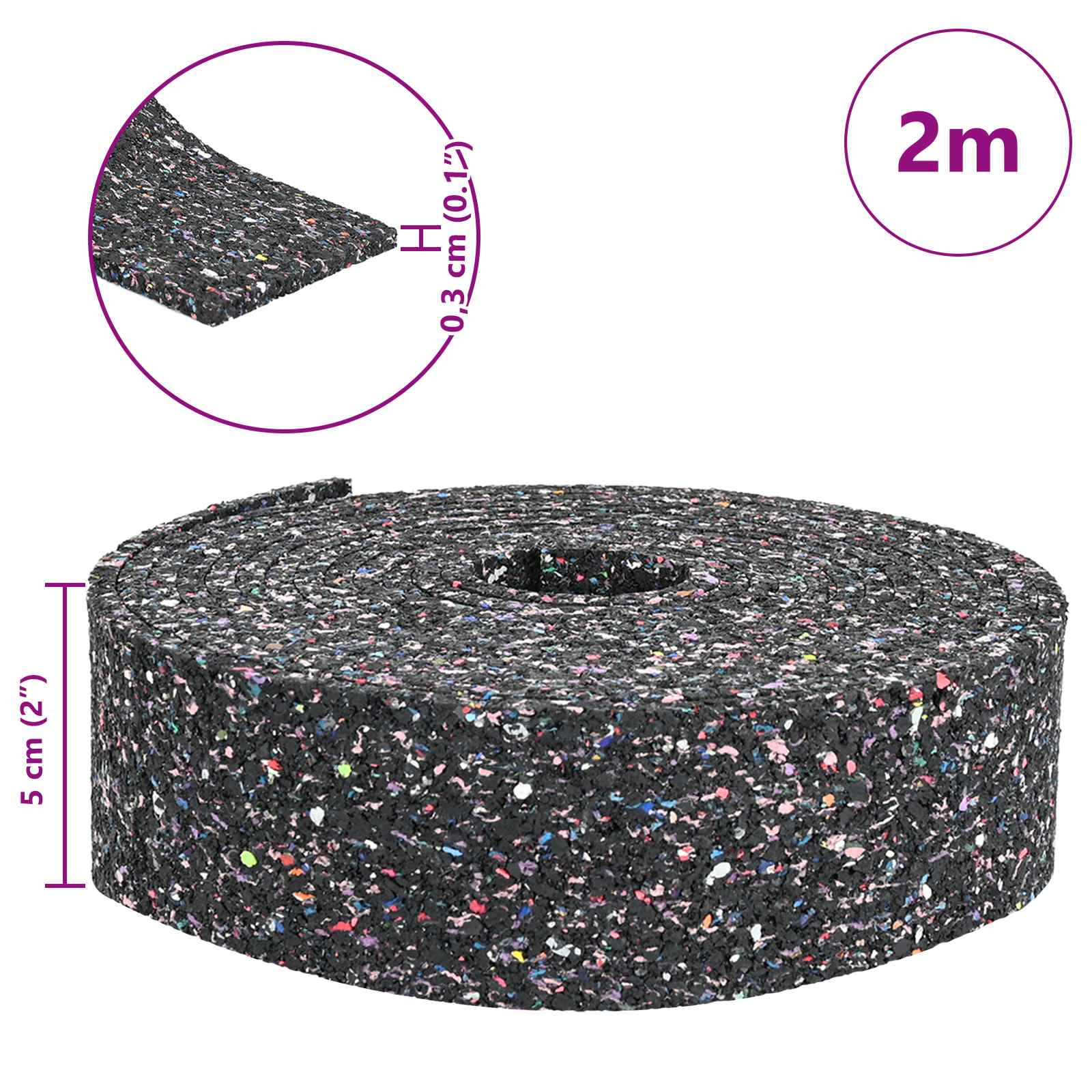 vidaXL Rubberen Roller Zwart Rubber