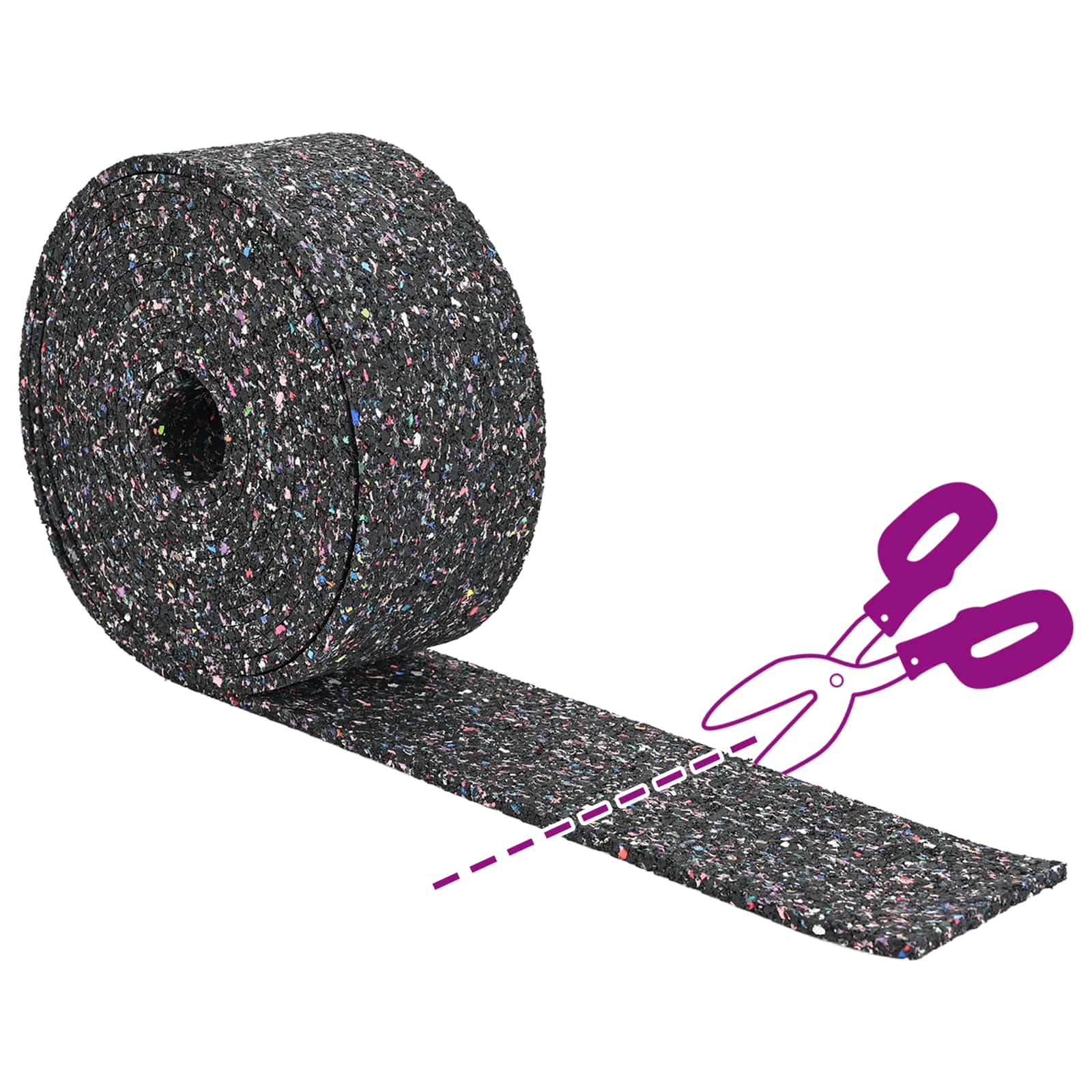 vidaXL Rubberen Roller Zwart Rubber