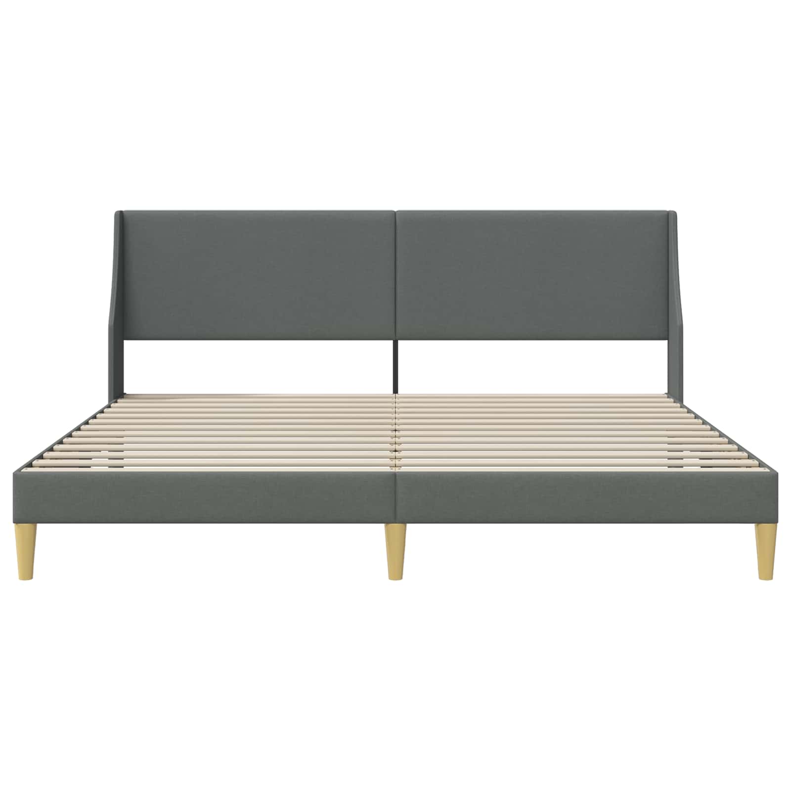 vidaXL Bedframe met hoofdeinde Donkergrijs 183 x 213 cm Stof