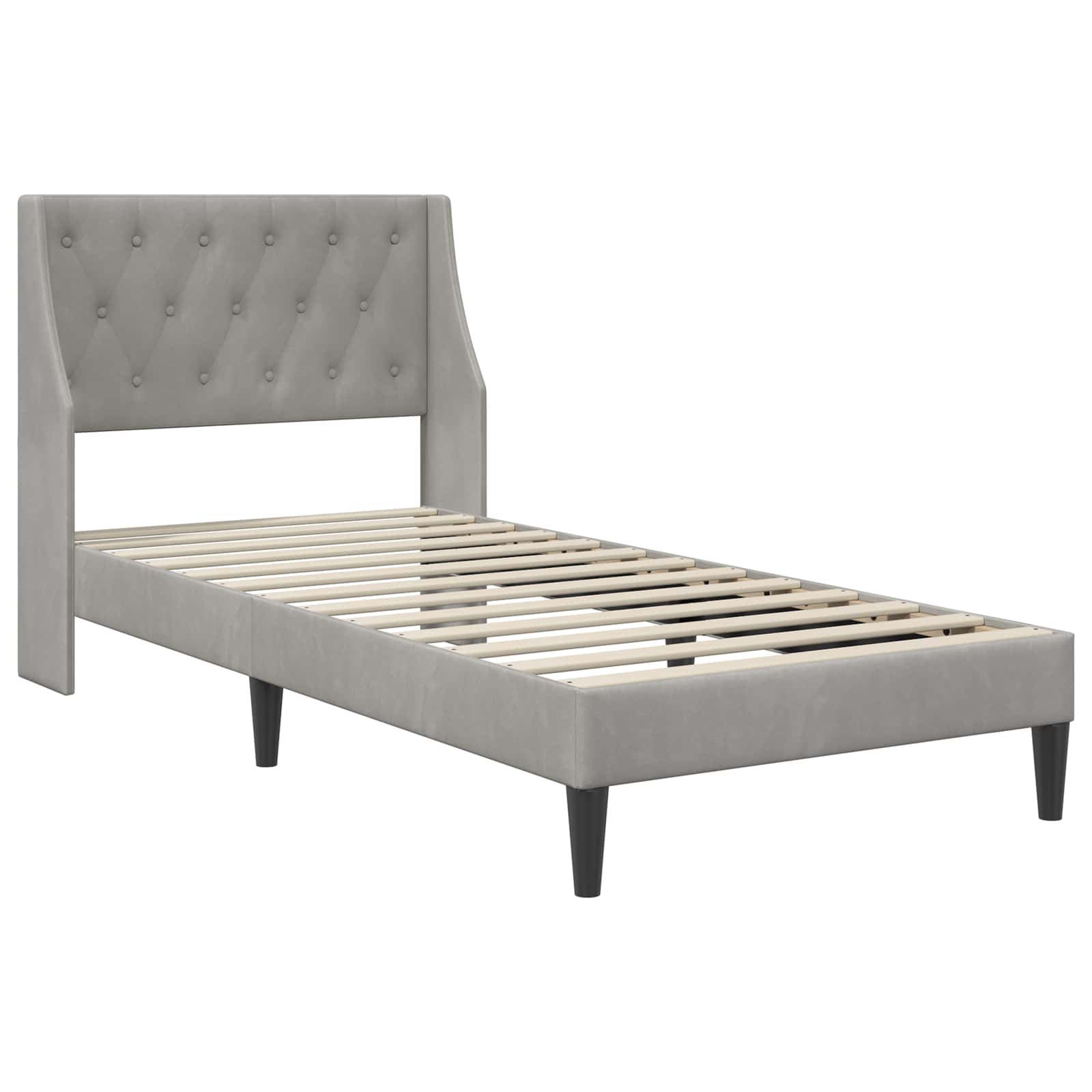 vidaXL Bedframe met hoofdeinde Roze 90 x 190 cm Fluweel