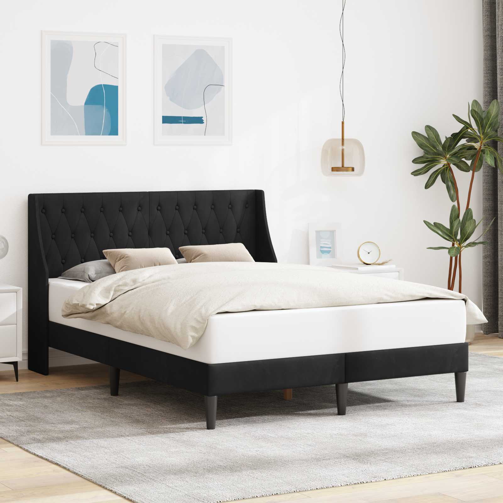 vidaXL Bedframe met hoofdeinde Roze 90 x 190 cm Fluweel