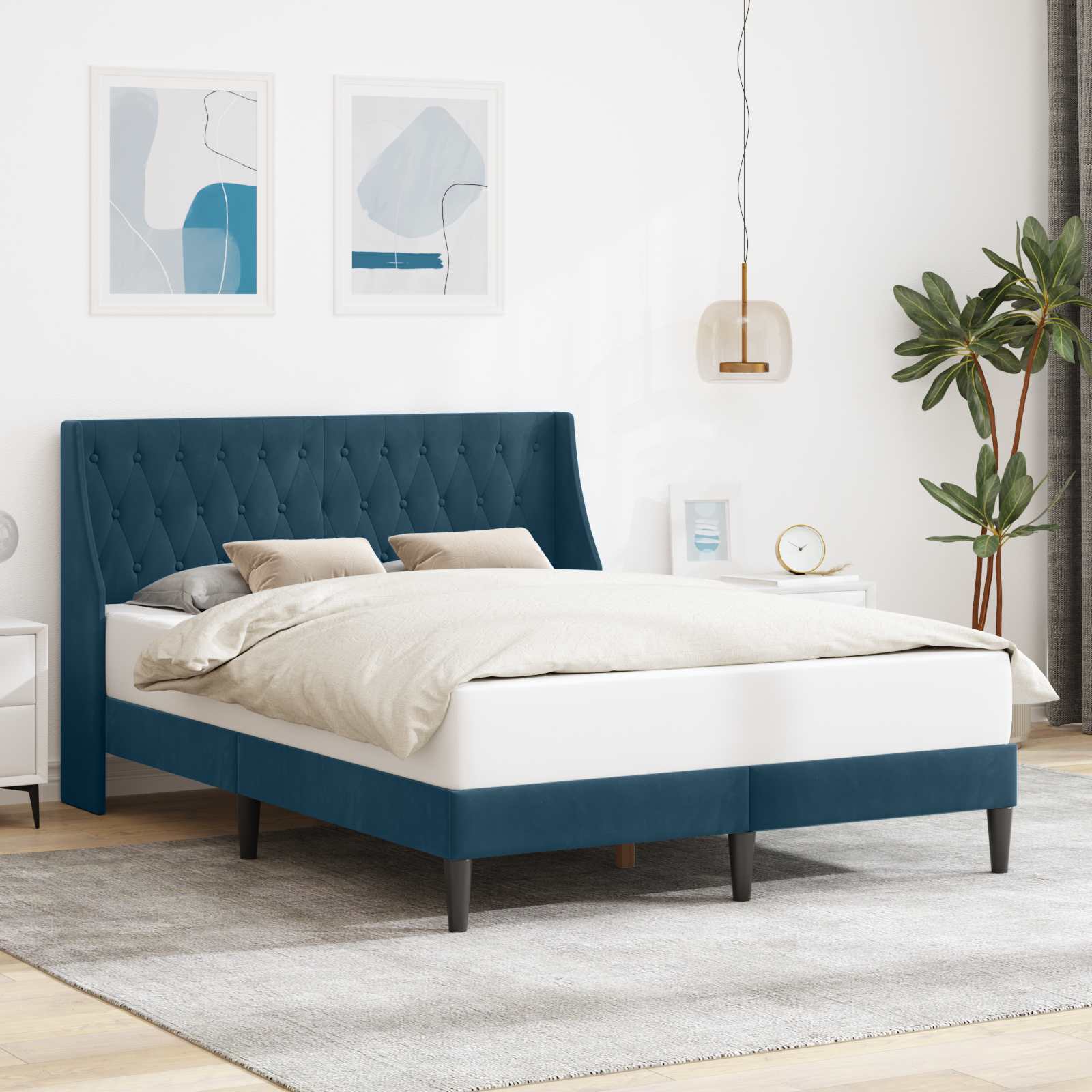 vidaXL Bedframe met hoofdeinde Roze 90 x 190 cm Fluweel