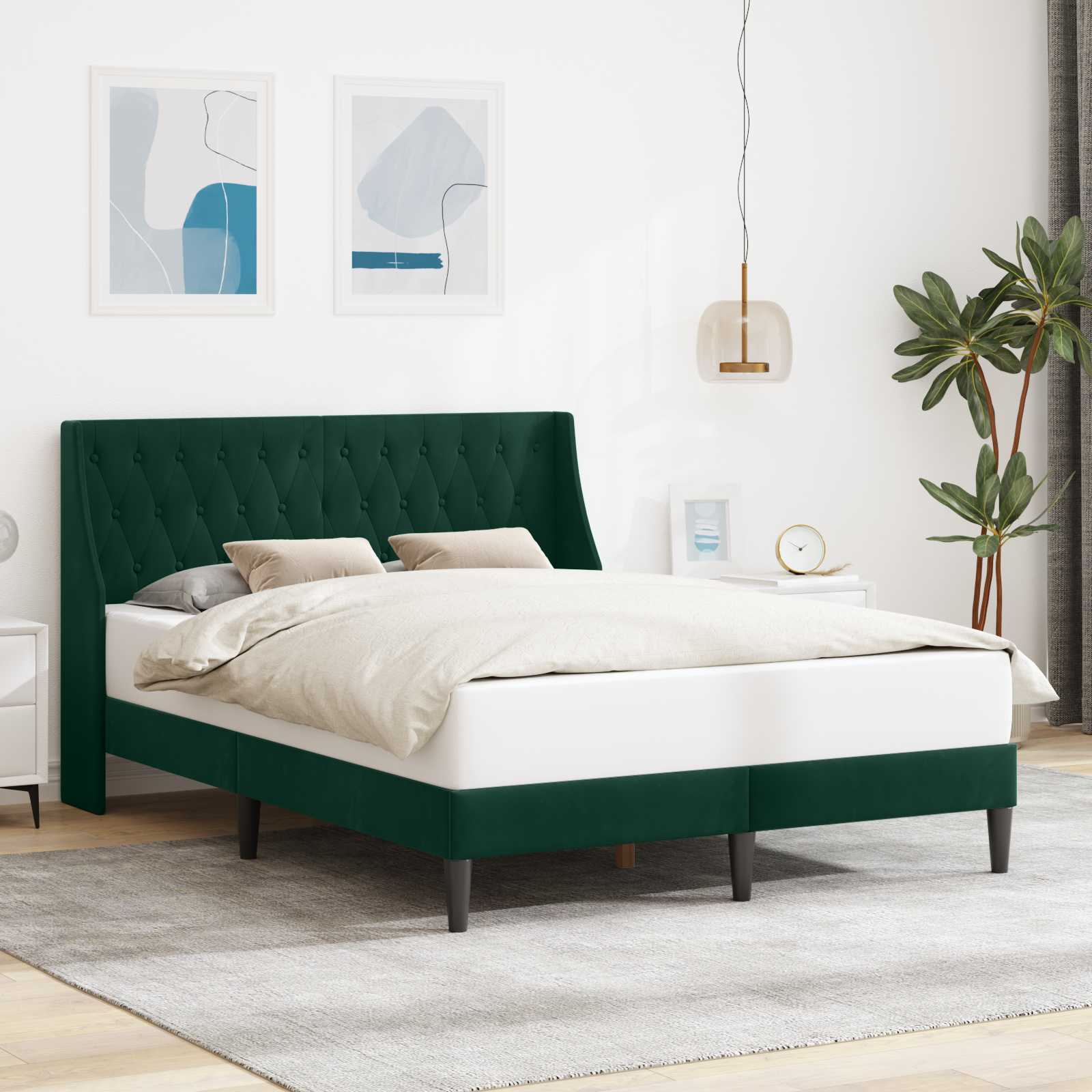 vidaXL Bedframe met hoofdeinde Roze 90 x 190 cm Fluweel