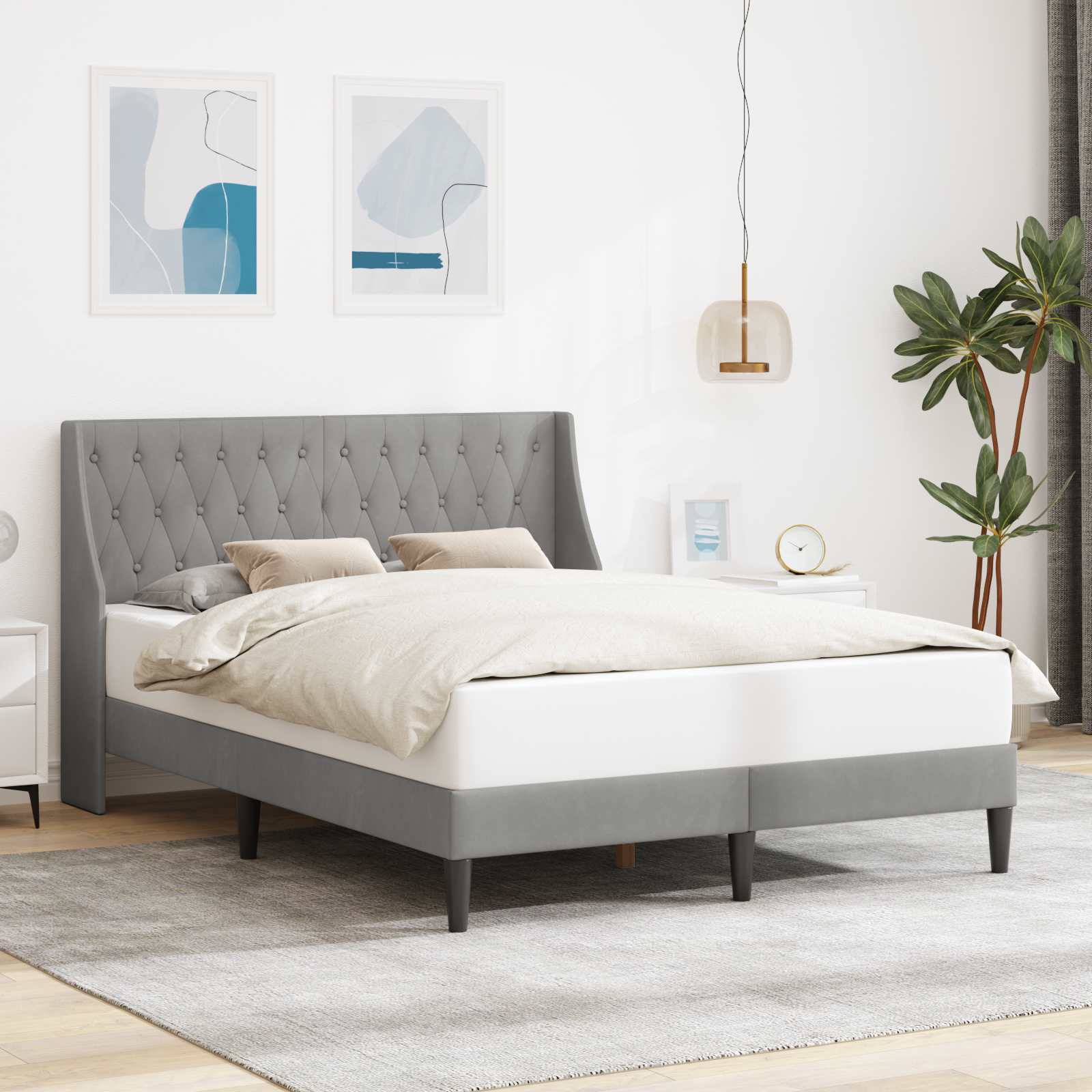 vidaXL Bedframe met hoofdeinde Roze 90 x 190 cm Fluweel