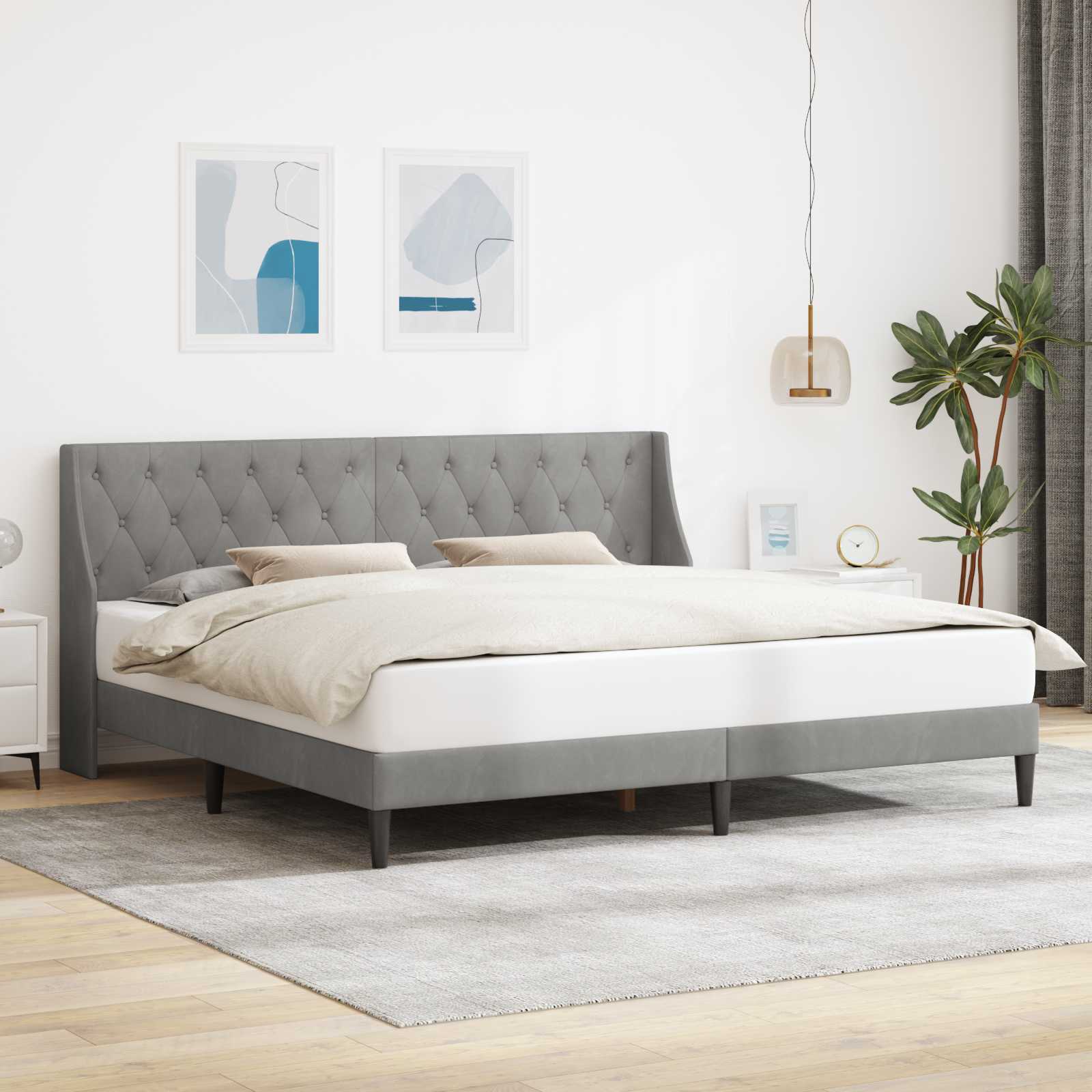 vidaXL Bedframe met hoofdeinde Roze 90 x 190 cm Fluweel