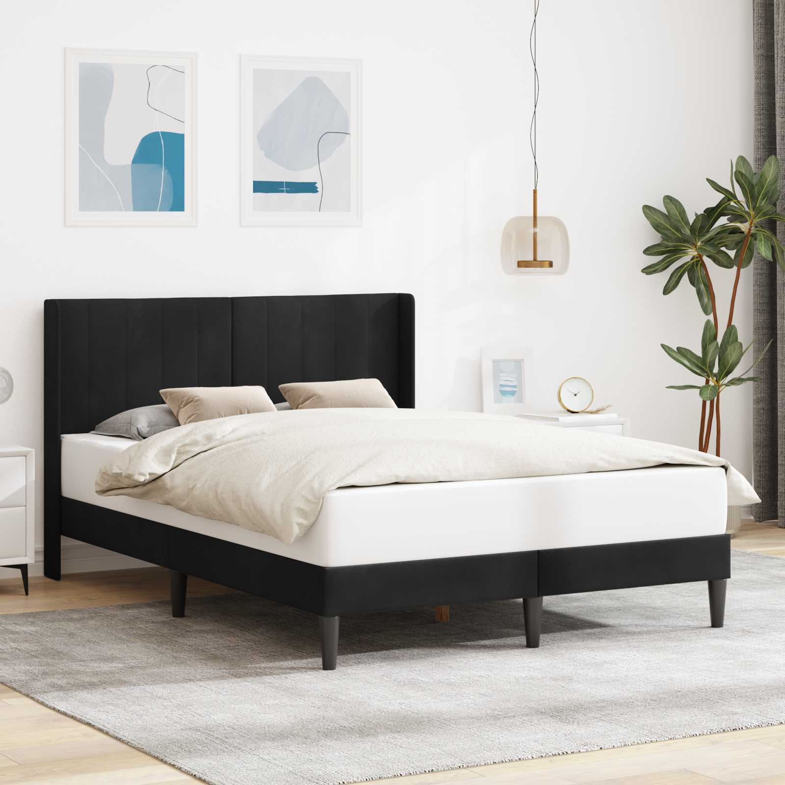 vidaXL Bedframe met hoofdeinde Lichtgrijs 80 x 200 cm Fluweel