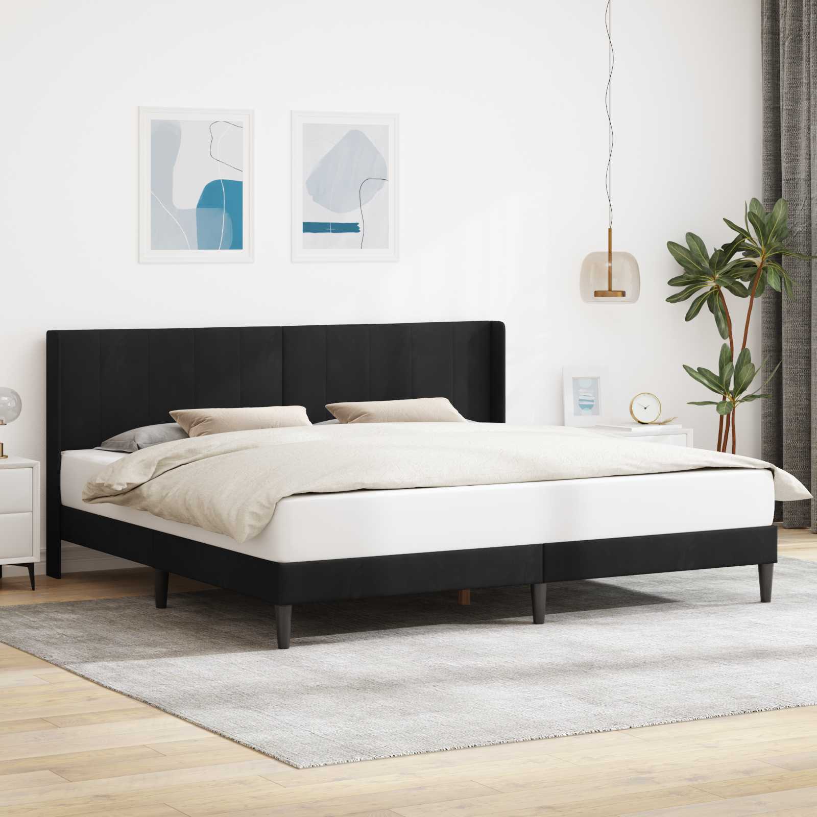 vidaXL Bedframe met hoofdeinde Lichtgrijs 80 x 200 cm Fluweel