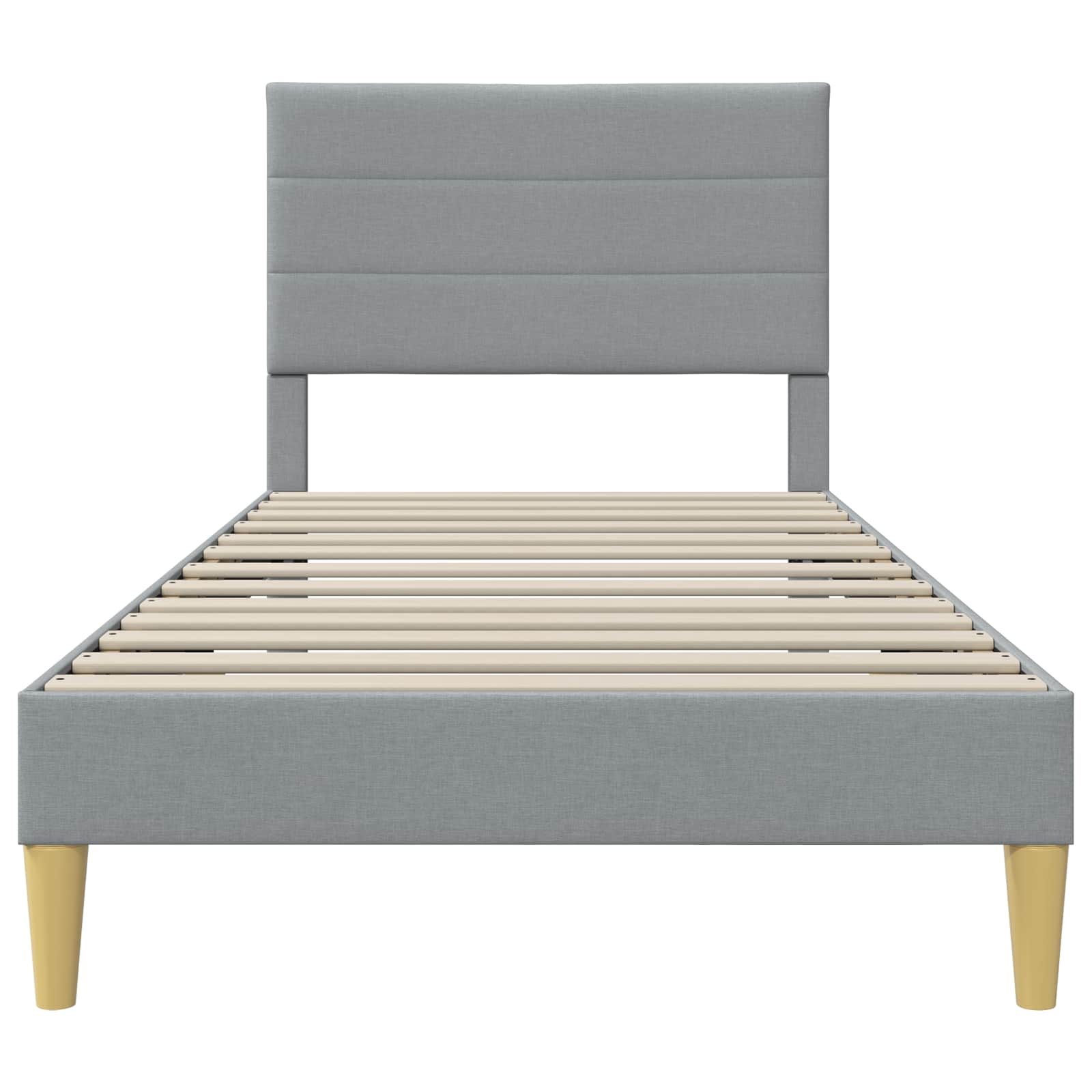 vidaXL Bedframe met hoofdeinde Lichtgrijs 80 x 200 cm Stof