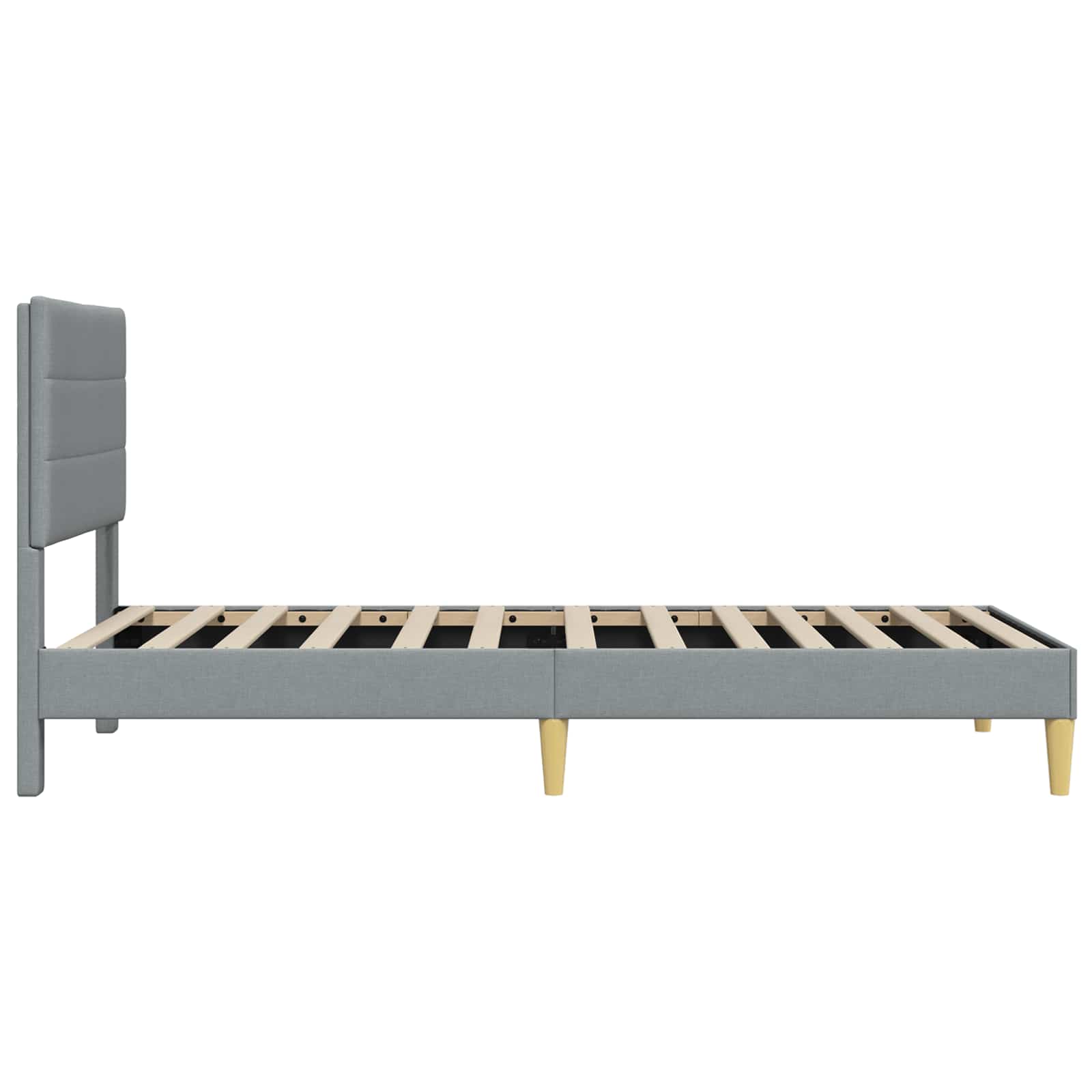 vidaXL Bedframe met hoofdeinde Lichtgrijs 80 x 200 cm Stof