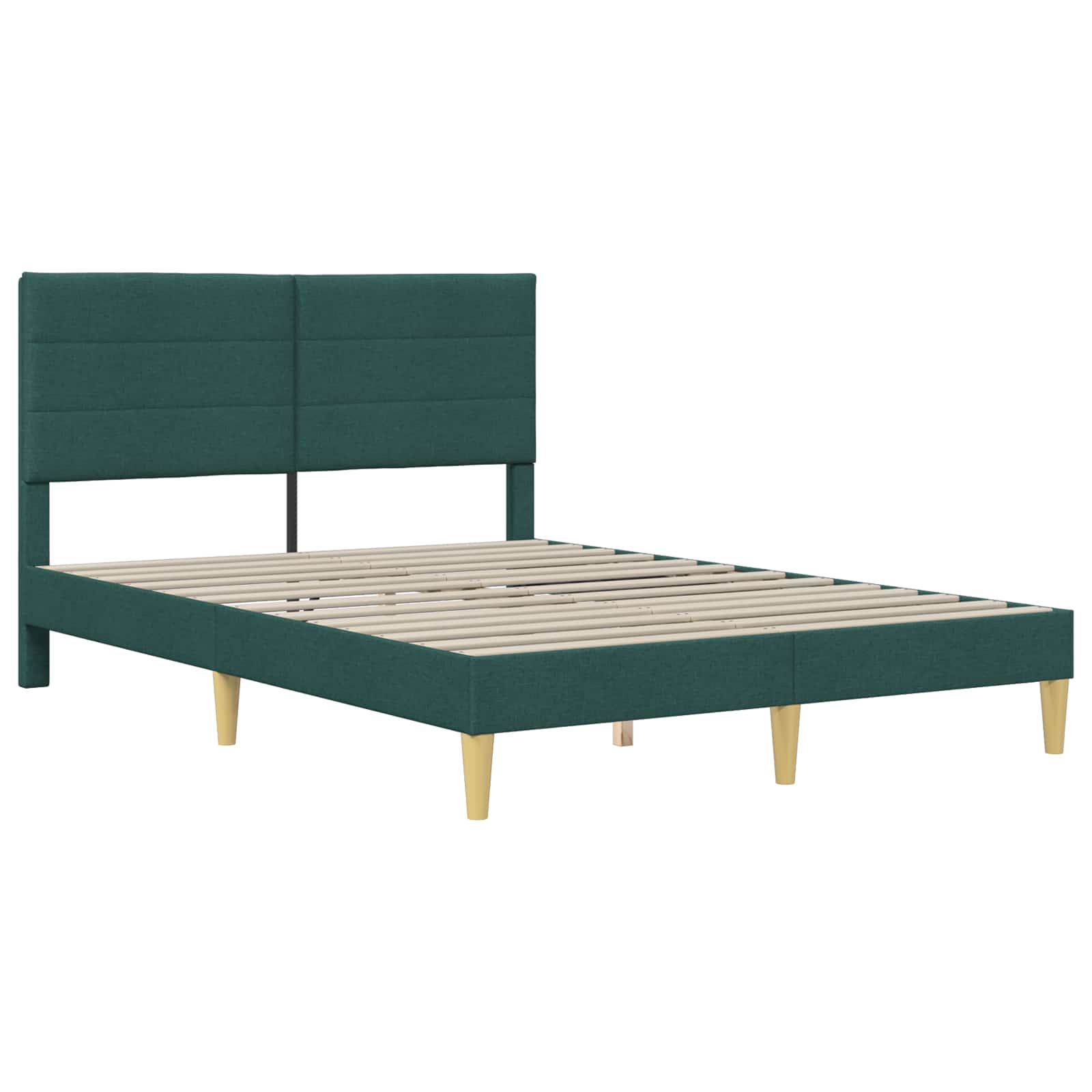 vidaXL Bedframe met hoofdeinde Donkergrijs 137 x 190 cm Stof