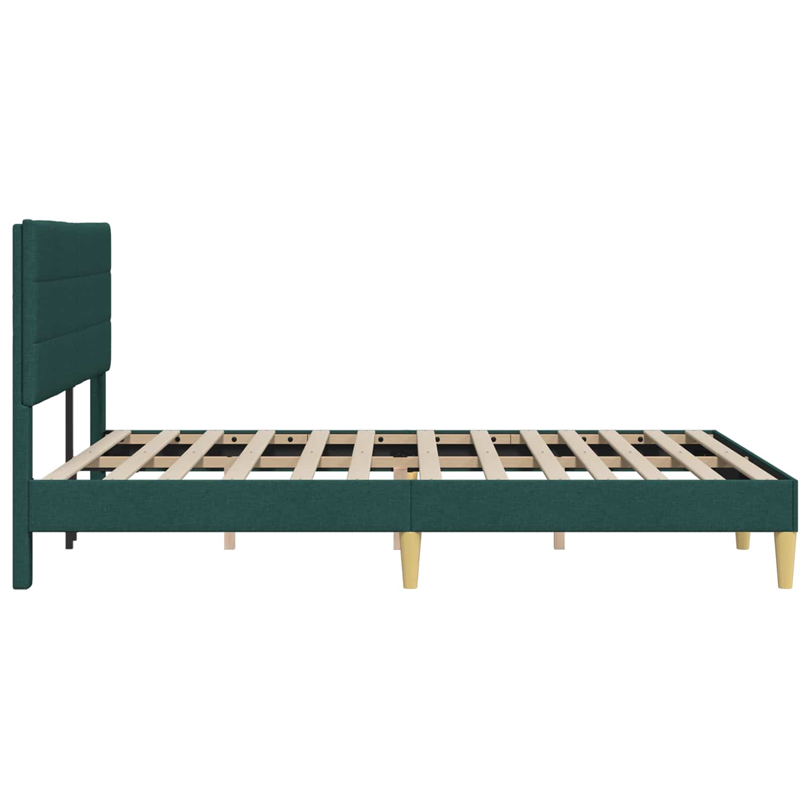 vidaXL Bedframe met hoofdeinde Donkergrijs 137 x 190 cm Stof