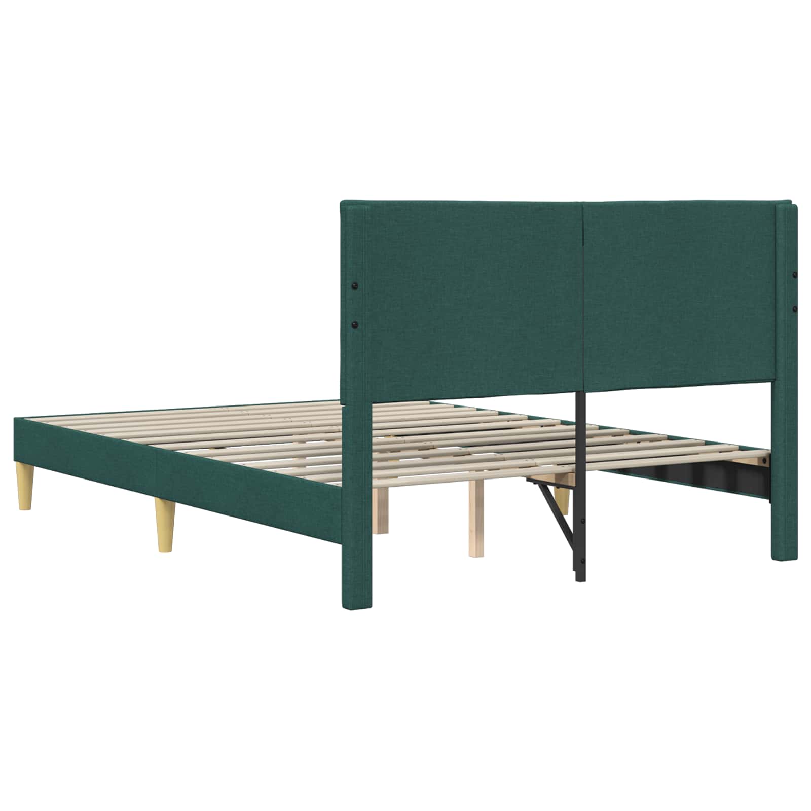 vidaXL Bedframe met hoofdeinde Donkergrijs 137 x 190 cm Stof