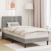 vidaXL Bedframe met hoofdeinde Lichtgrijs 80 x 200 cm Fluweel